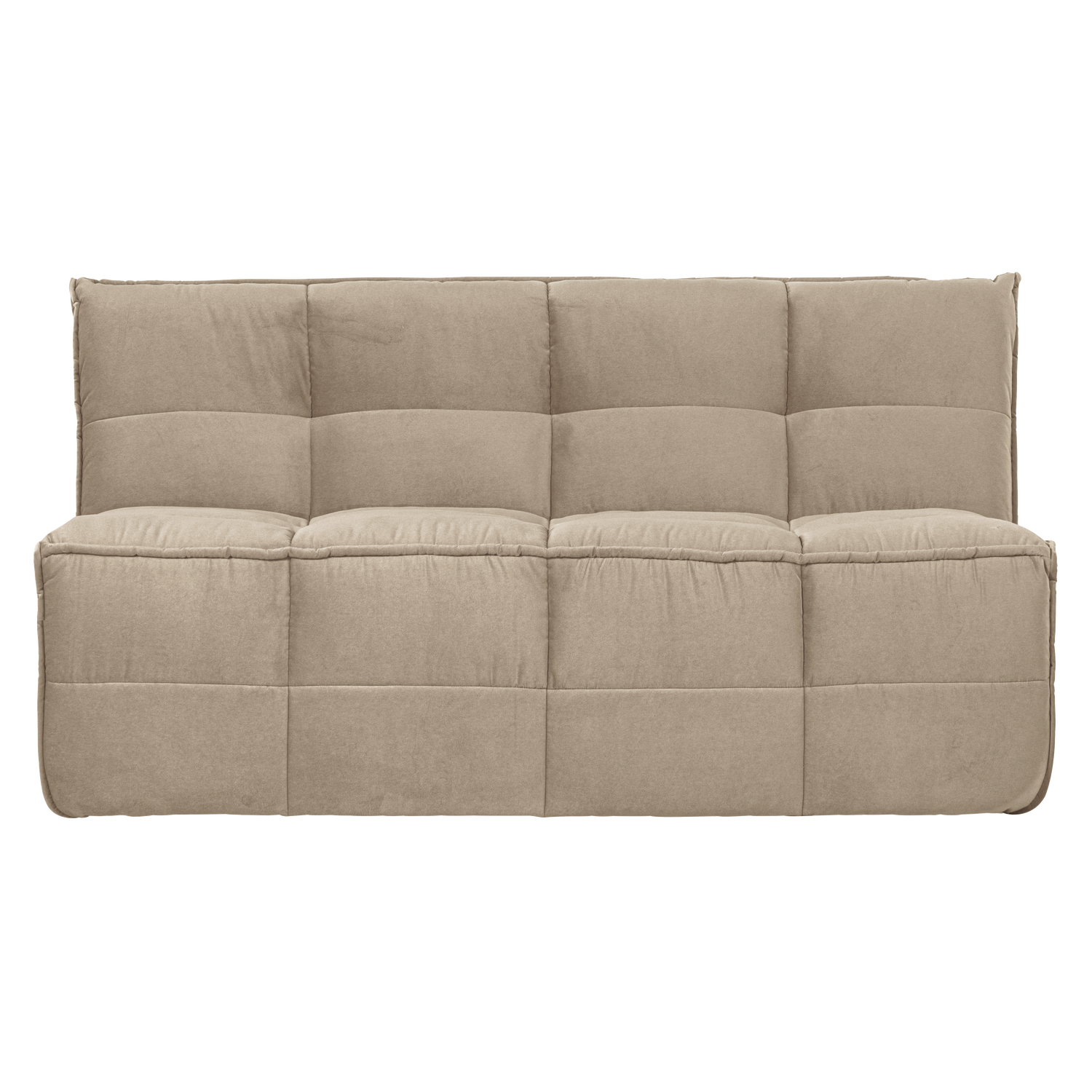 Sofa aksamitna CLUSTER BENCH - module voor 3 personen zandkleurig