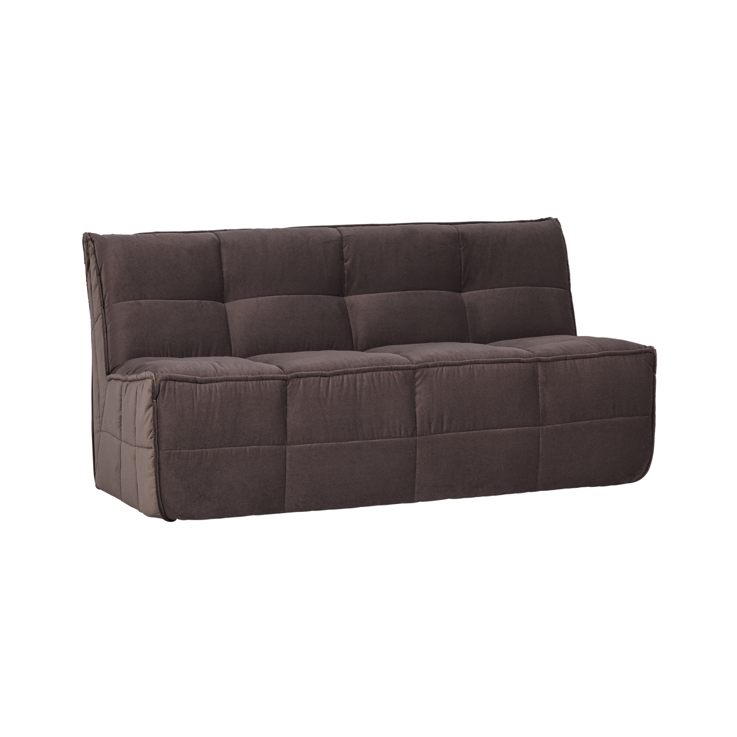 Sofa aksamitna CLUSTER BENCH - moduł 3-osobowy czekoladowy – Woood