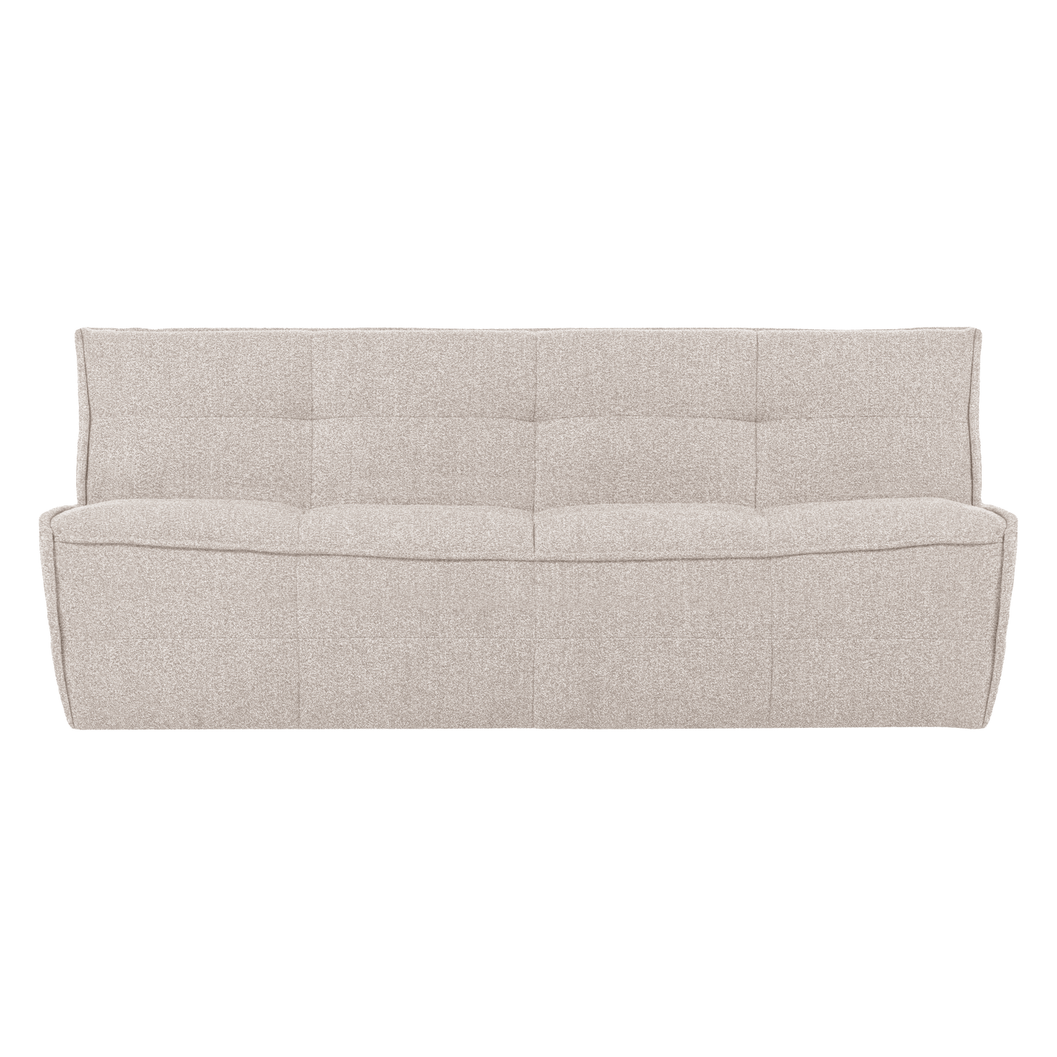 Sofa CLUSTER - Modul 3-Sitzer sandfarbener Bouclé