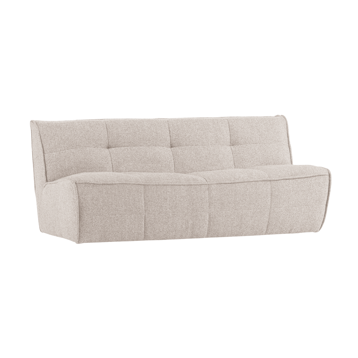 Sofa CLUSTER - Modul 3-Sitzer sandfarbener Bouclé
