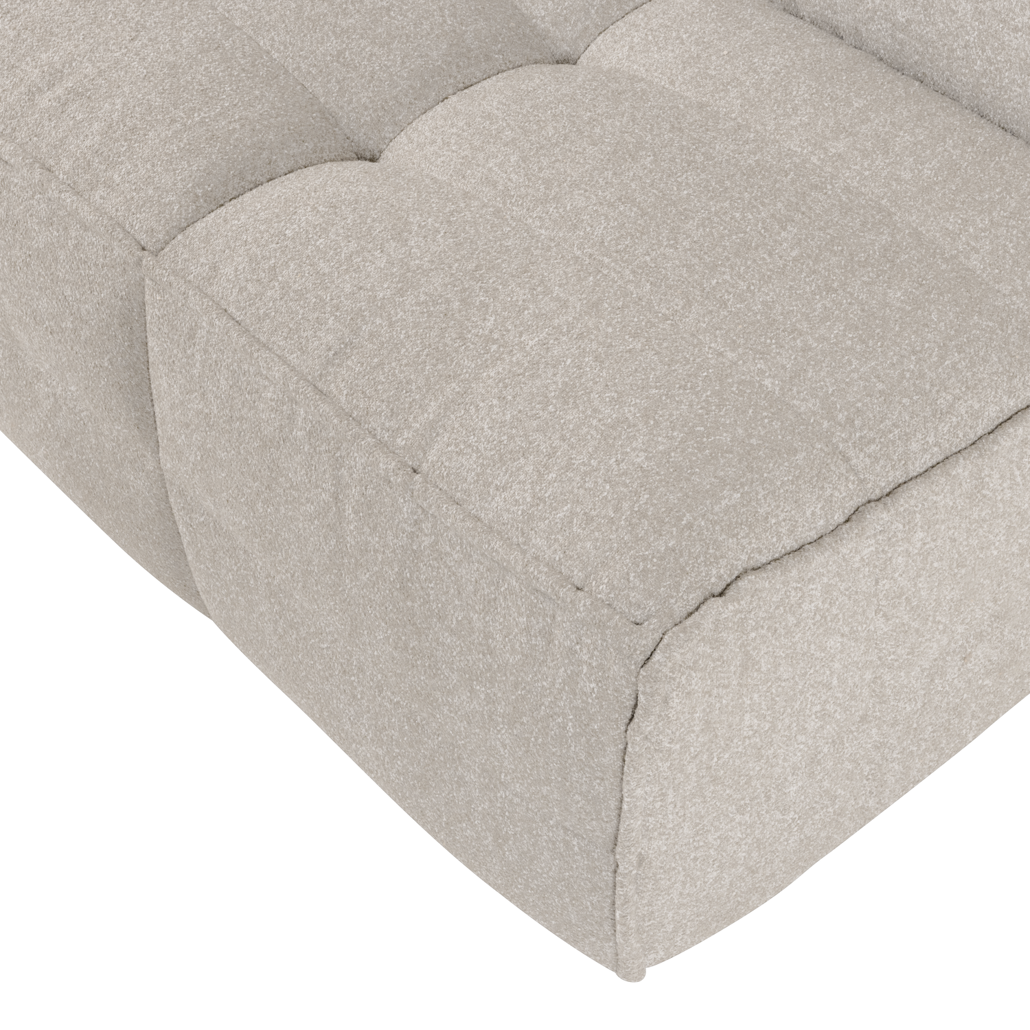 Fauteuil / module CLUSTER zandkleurige bouclé