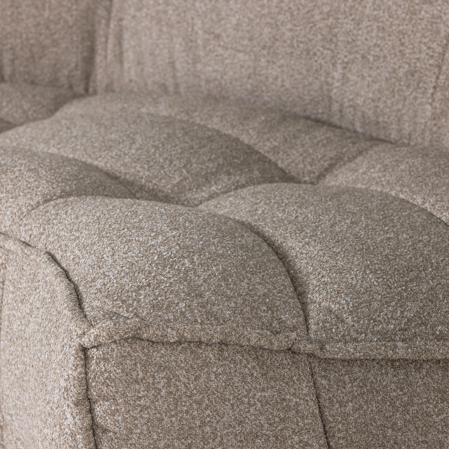 Sofa CLUSTER - hoekmodule beige bouclé