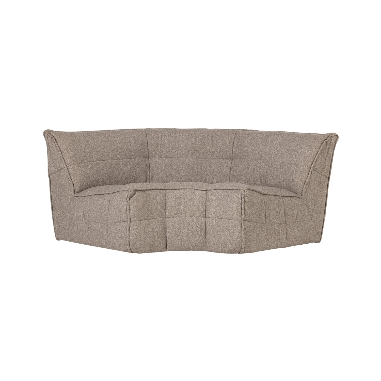 Sofa CLUSTER - hoekmodule beige bouclé