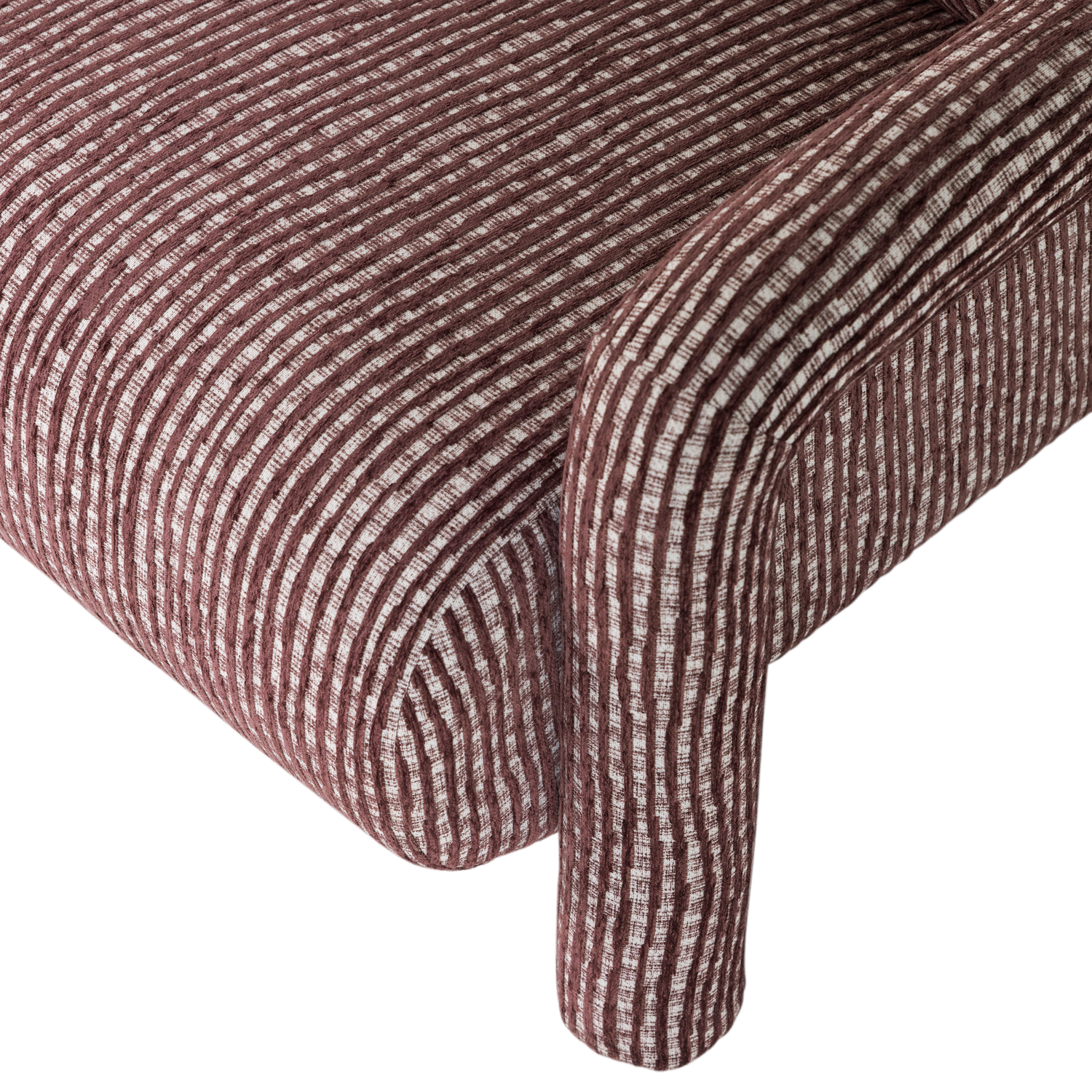 Sessel LENNY grau mit burgunderrot