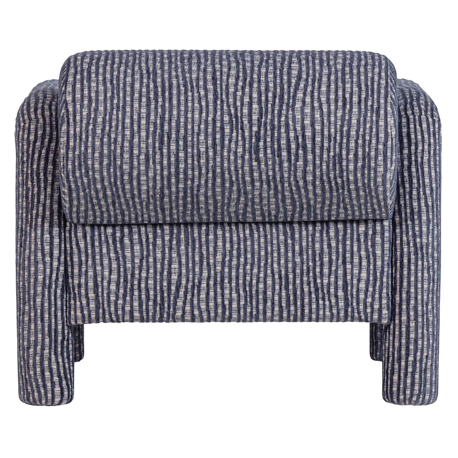 LENNY Armchair in Gray with Blue