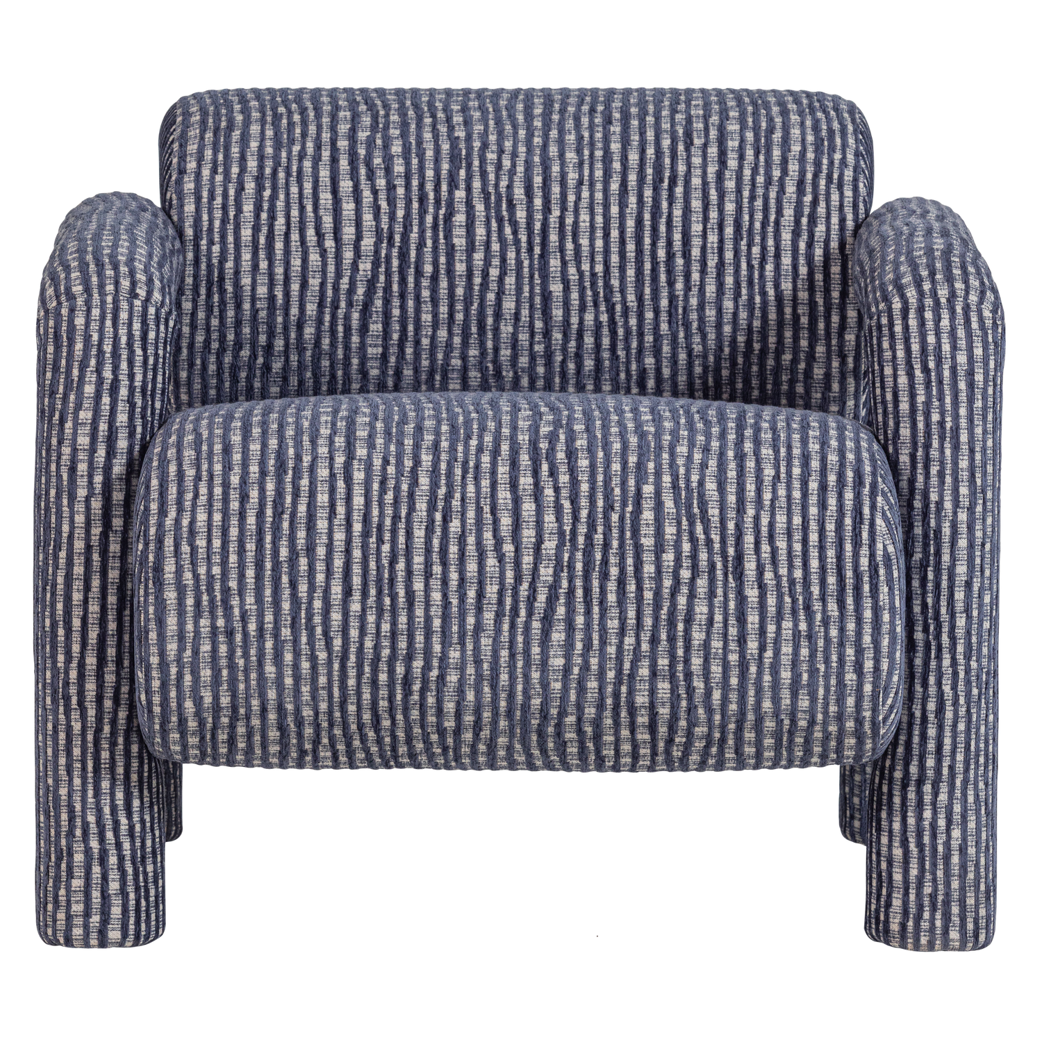 LENNY Armchair in Gray with Blue
