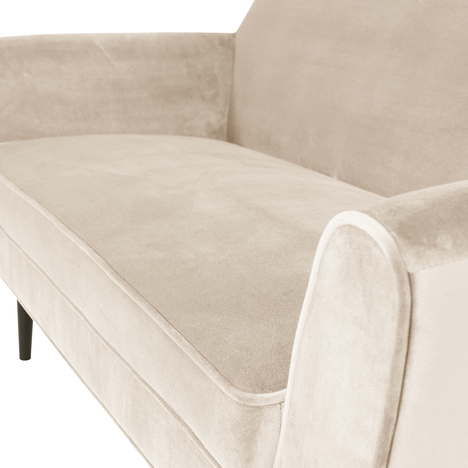 Cream Velvet 2-Seater Sofa ROCCO