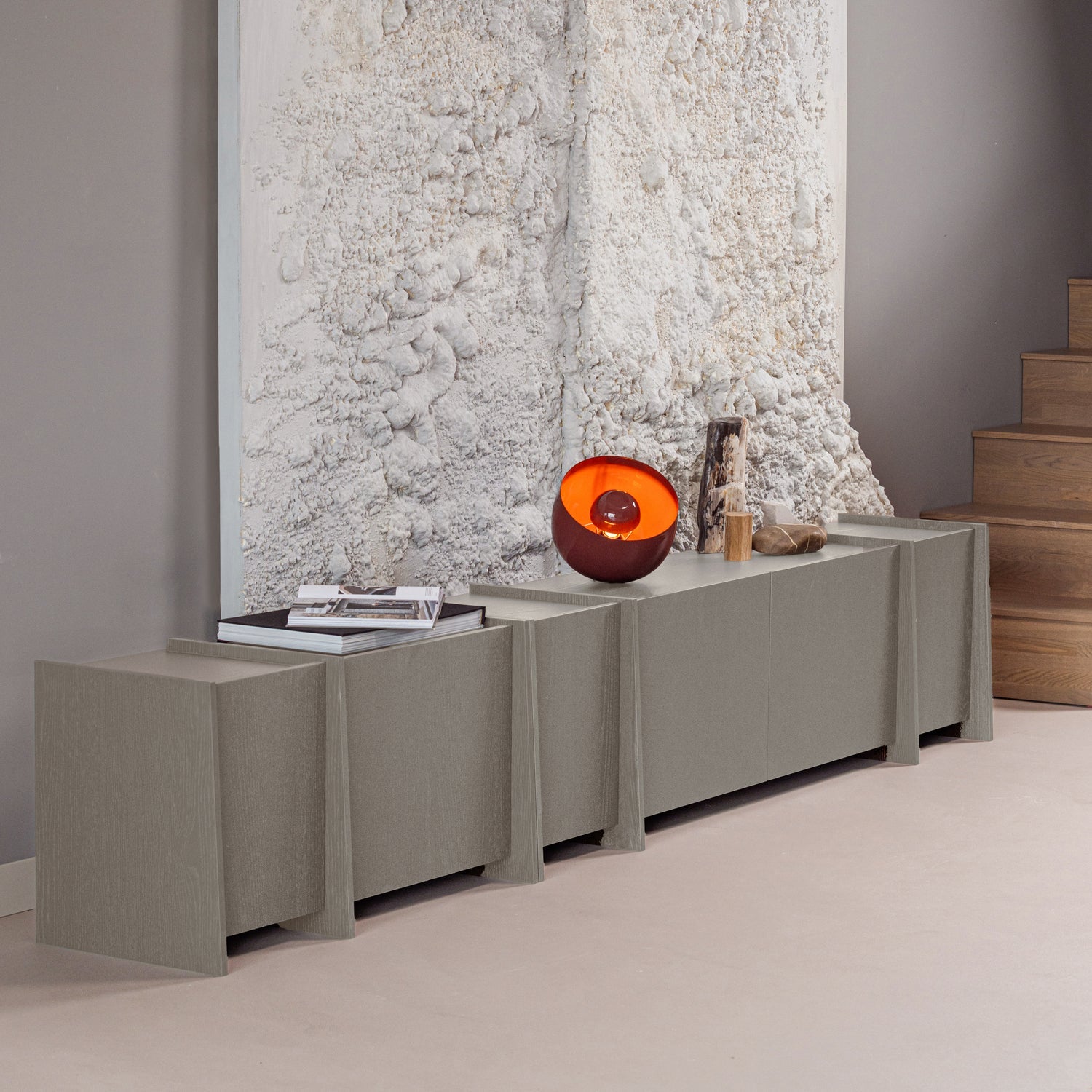 TV-meubel BROCK warm grijs