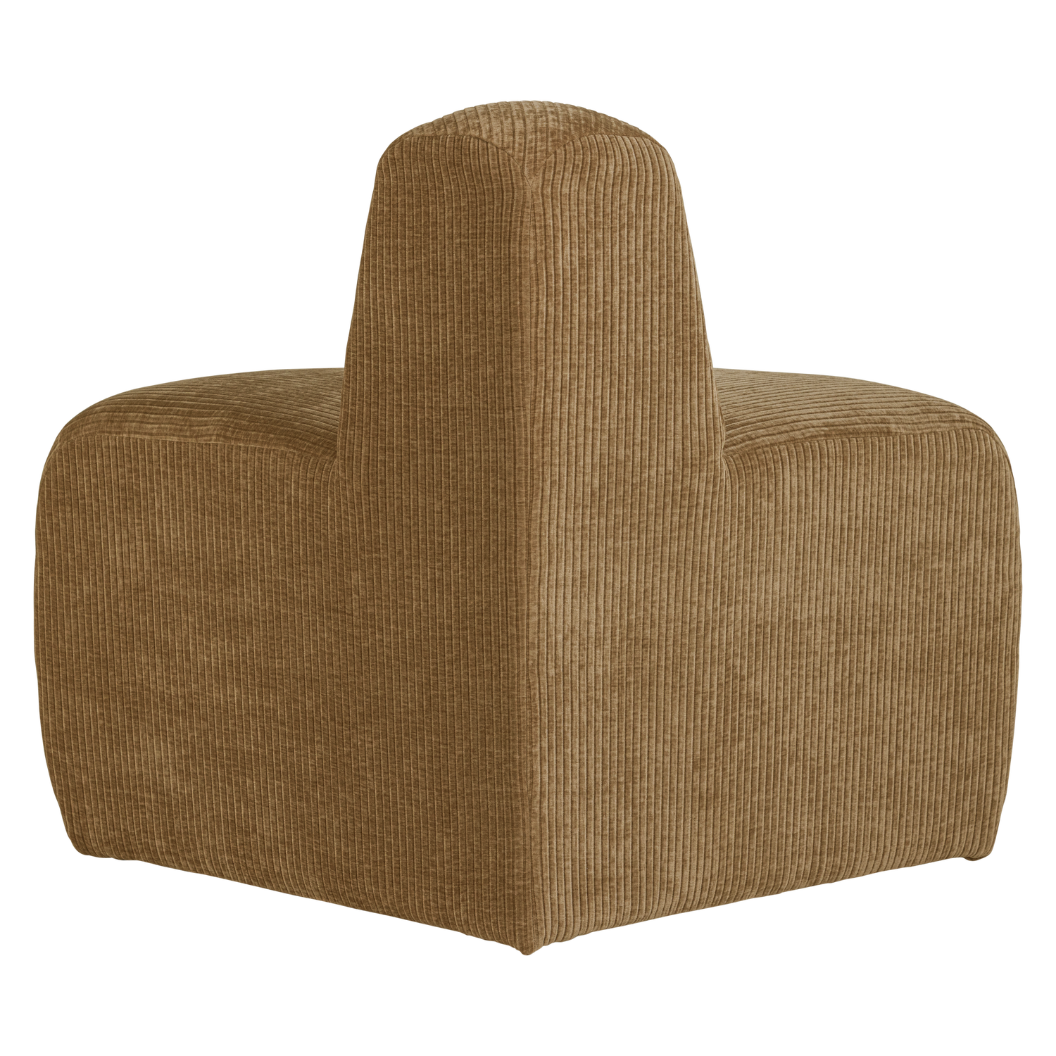 Modulares Sofa MOJO BENCH - abgerundetes Eckelement in honigfarbenem Cord