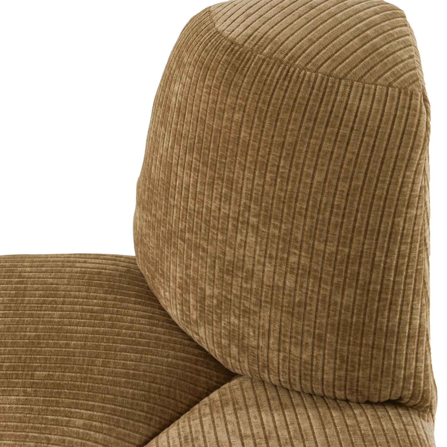 Modulares Sofa MOJO BENCH - abgerundetes Eckelement in honigfarbenem Cord