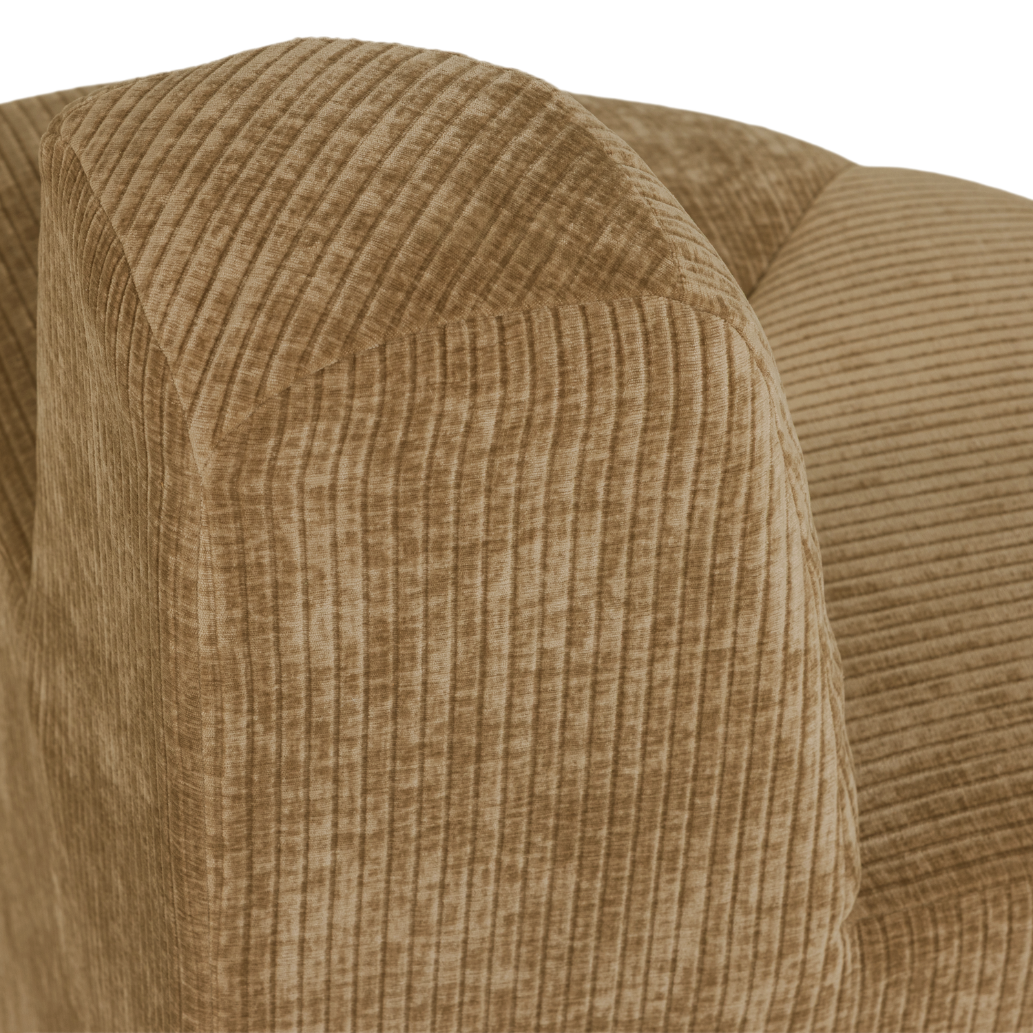 Modulares Sofa MOJO BENCH - abgerundetes Eckelement in honigfarbenem Cord