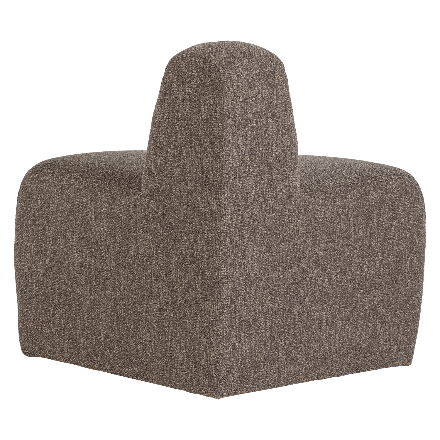 MOJO BENCH Modular Sofa - Rounded Corner Element in Brown Bouclé