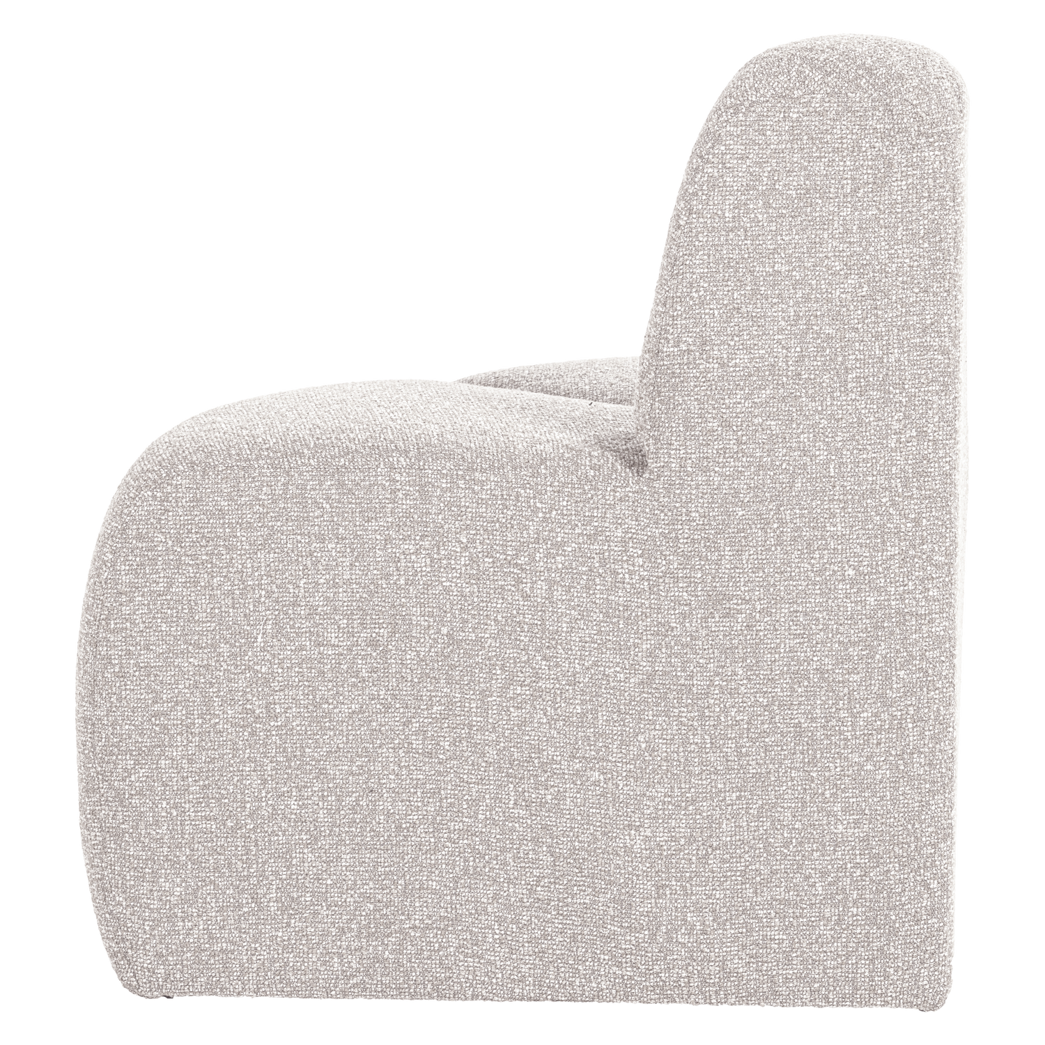 MOJO BENCH Modular Sofa - Rounded Corner Element in Ecru Bouclé