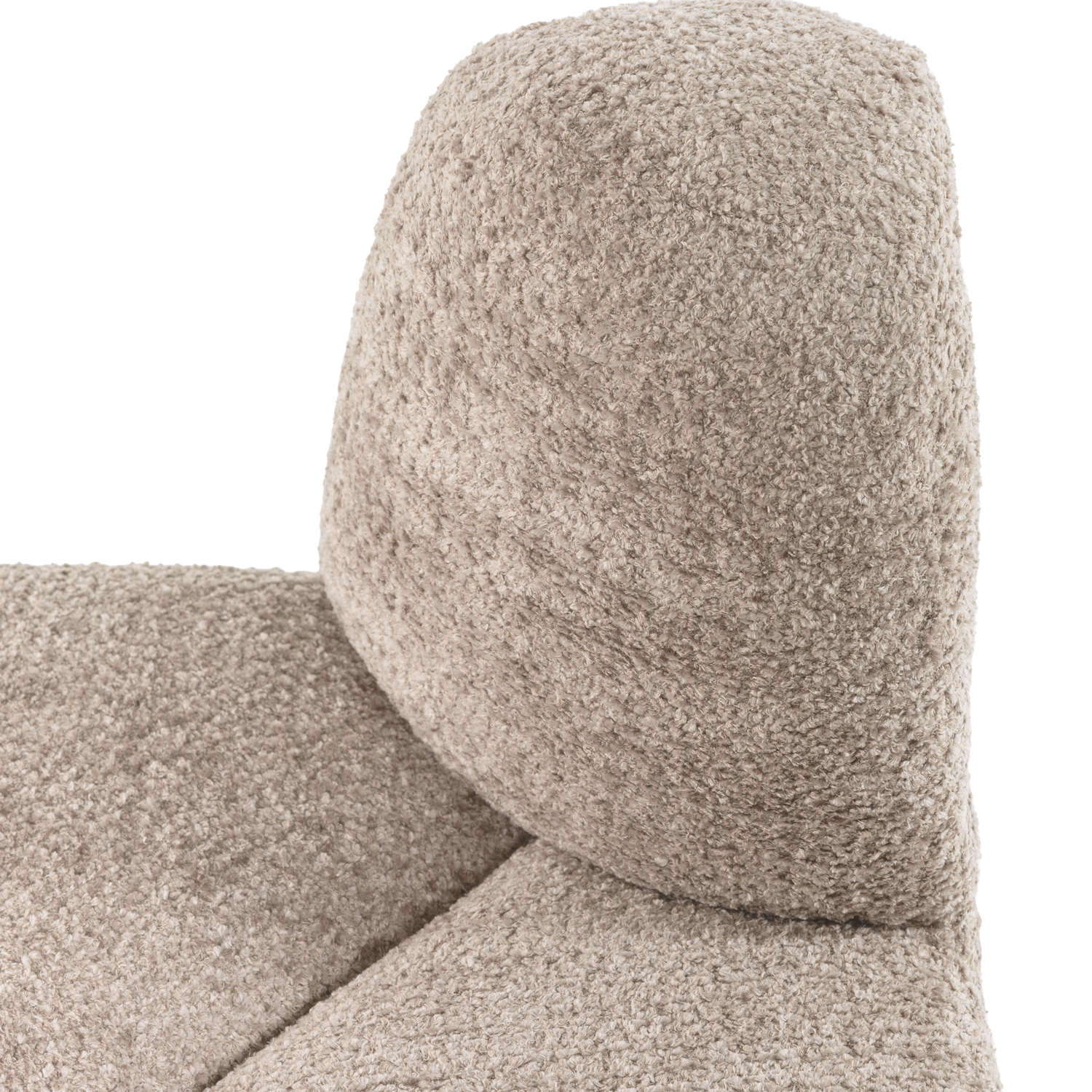 Modulaire bank MOJO BENCH - afgerond hoekelement beige chenille