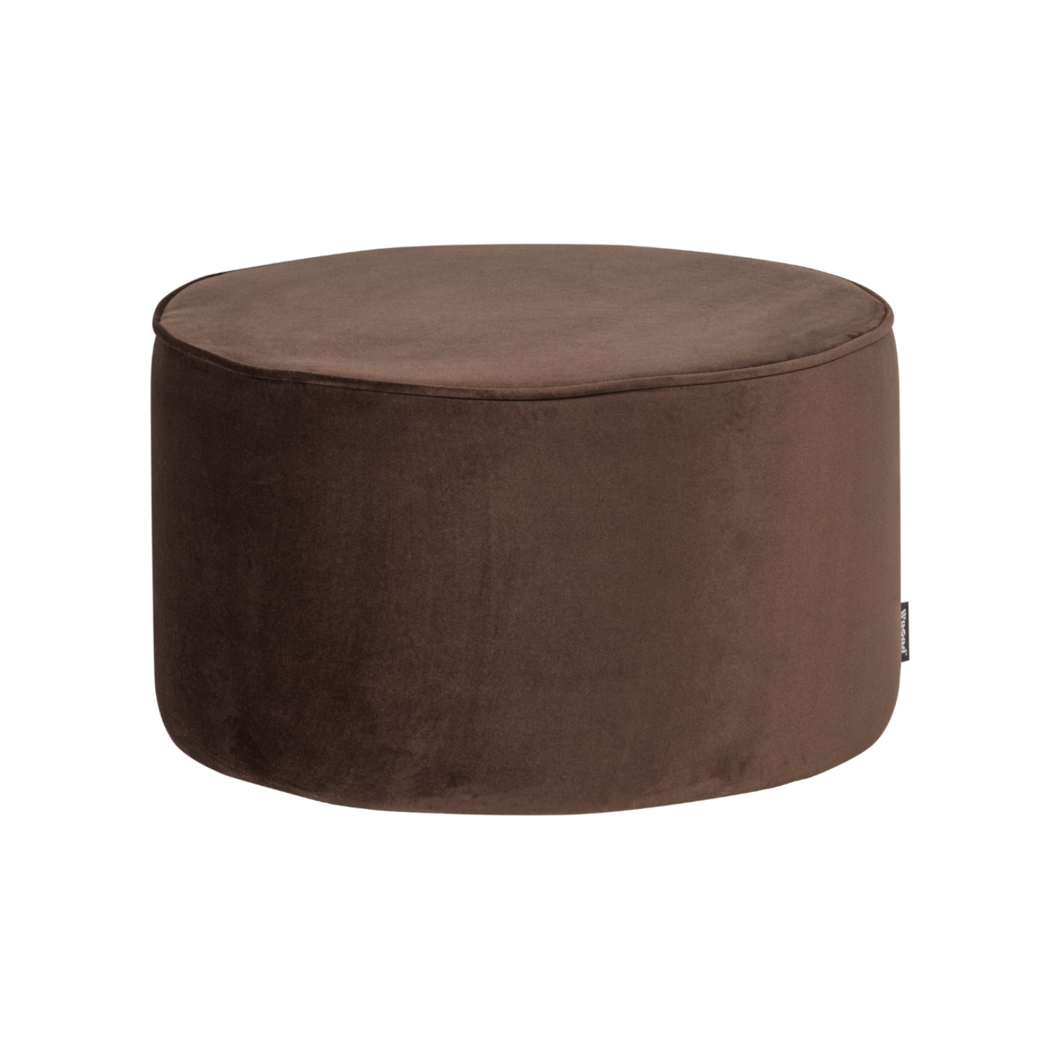 Puf van fluweel SARA chocolade