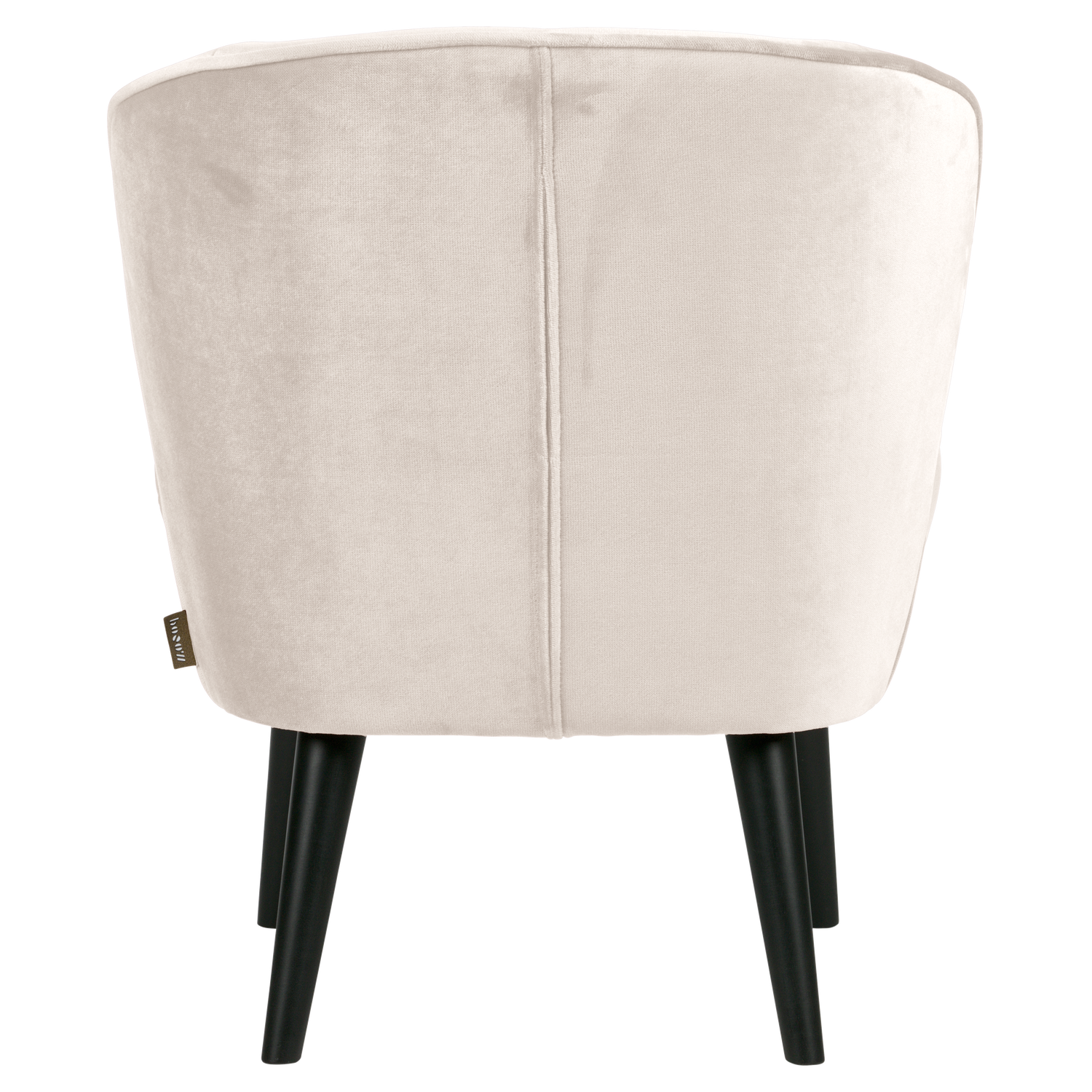 Fluwelen fauteuil SARA gebroken wit
