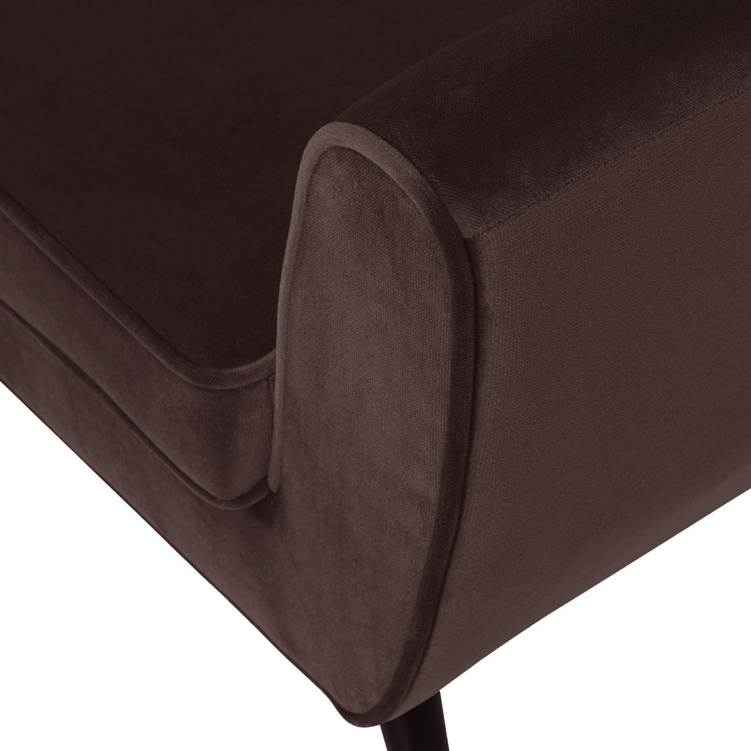 Fluwelen fauteuil ROCCO chocolade