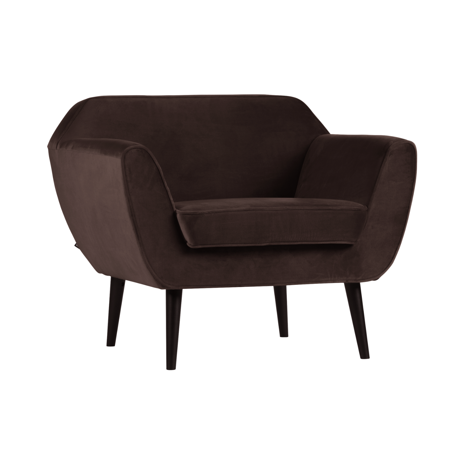 Fluwelen fauteuil ROCCO chocolade