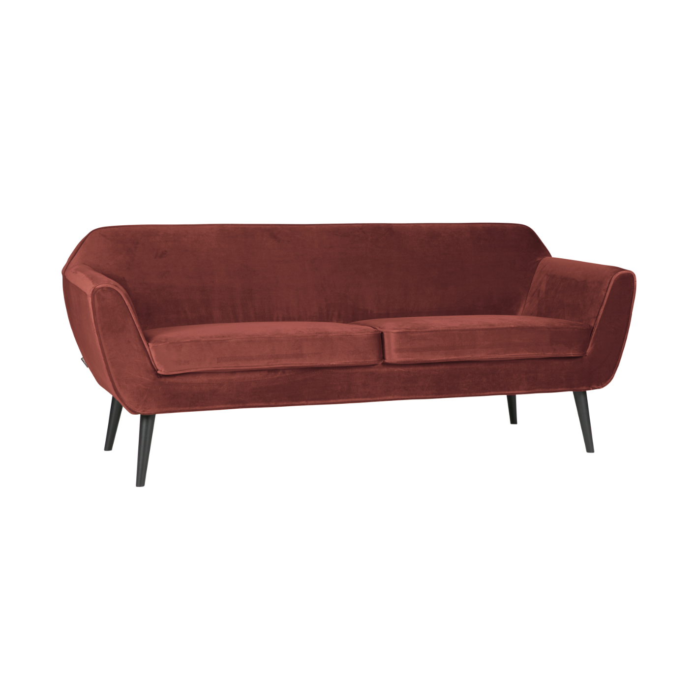 Sofa aksamitna 2,5-osobowa ROCCO burgundowy – Woood