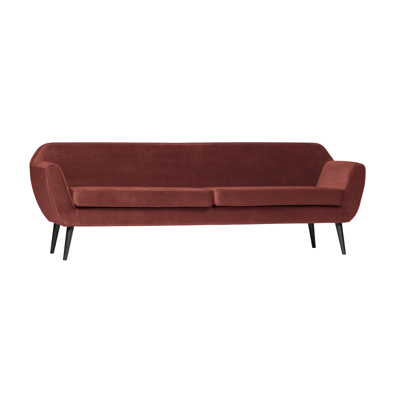 Sofa aksamitna 4-osobowa ROCCO burgundowy – Woood