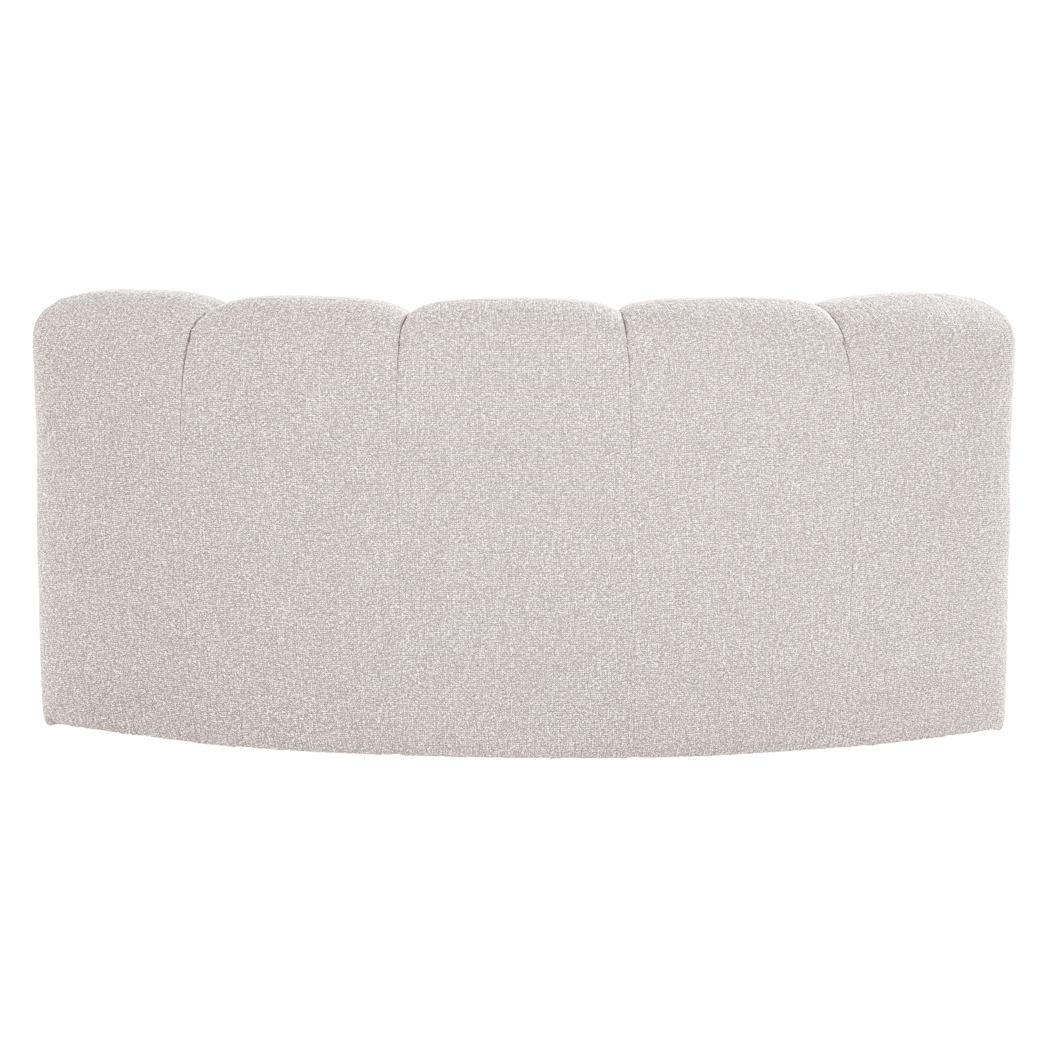 Modulaire bank MOJO - hoekelement halfrond ecru bouclé