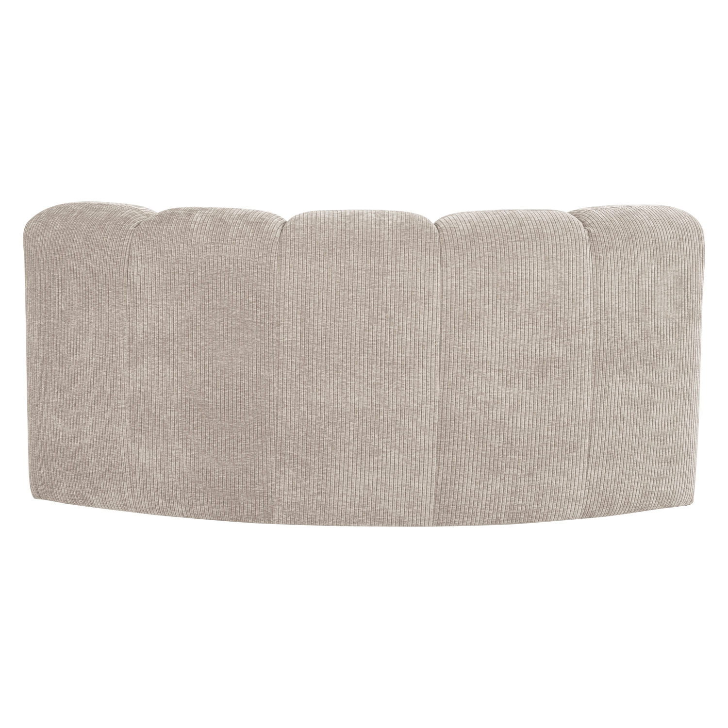 Modulares Sofa MOJO - halbrunde Eckelement in Ecru Cord