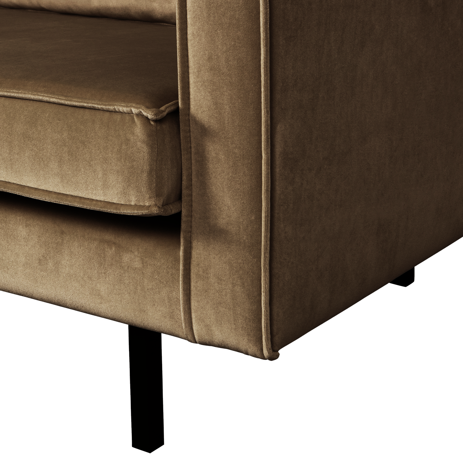 Sofa van fluweel 2-zits RODEO taupe
