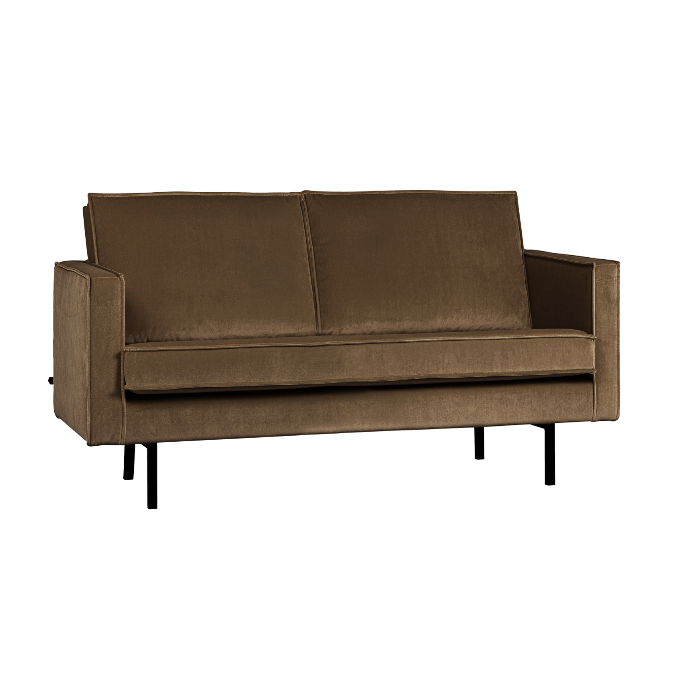 Sofa van fluweel 2-zits RODEO taupe