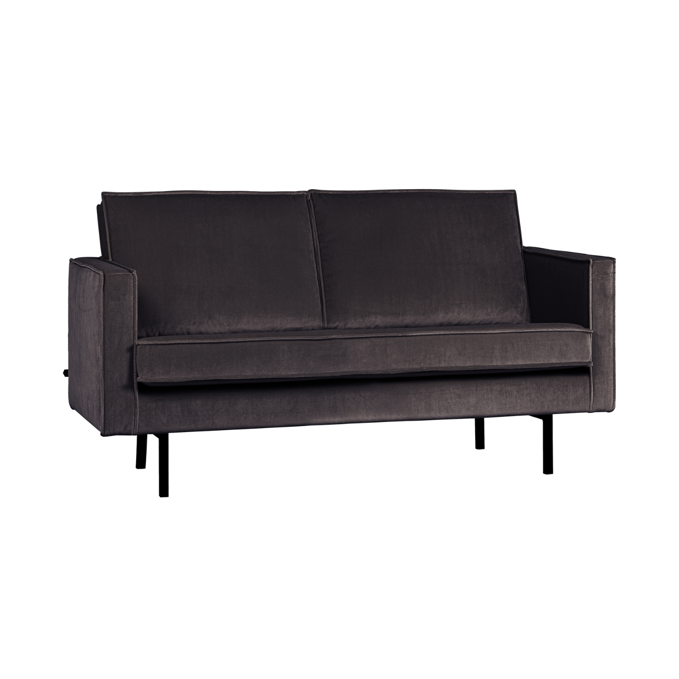 Sofa aksamitna 2-osobowa RODEO antracytowy – Woood