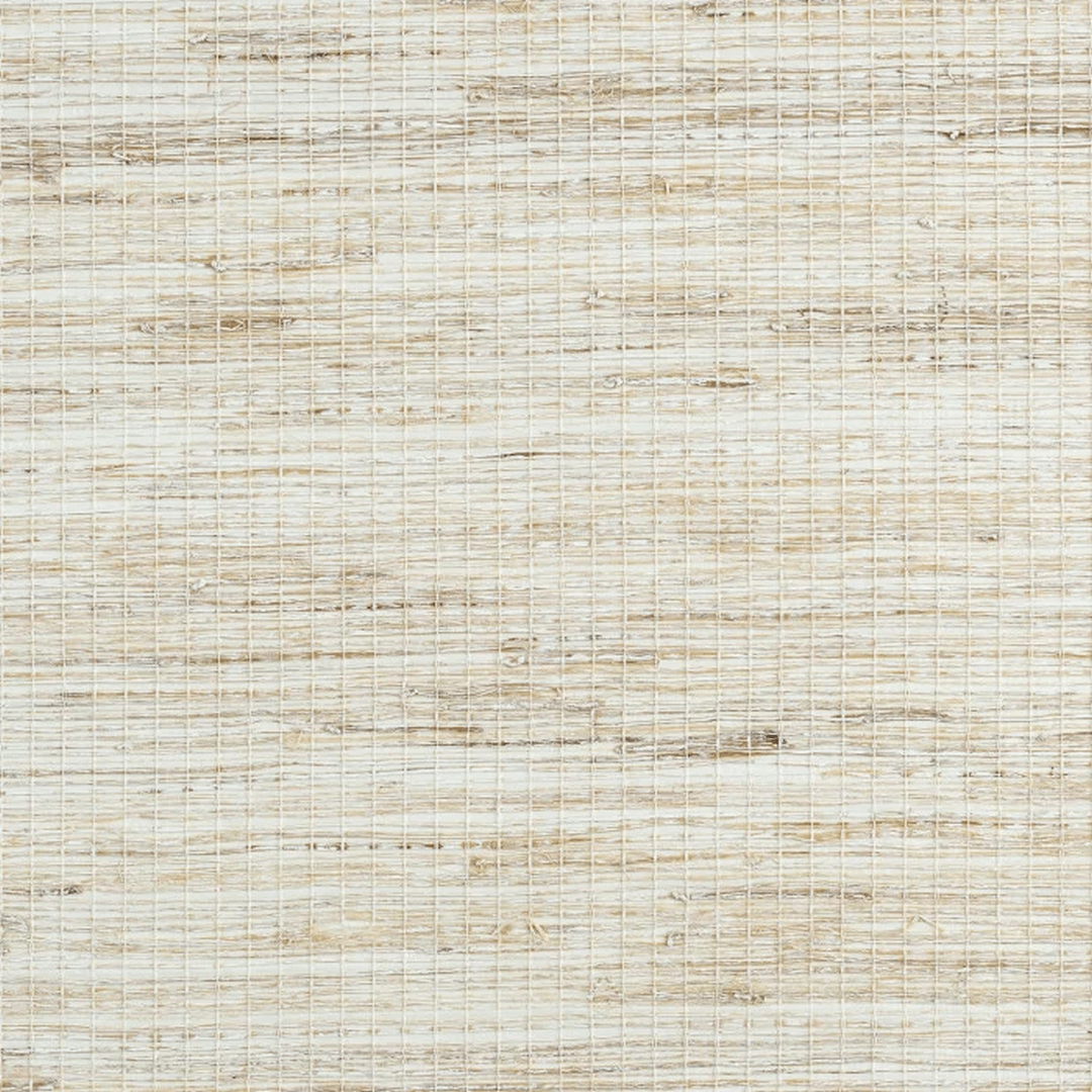 Textile structural wallpaper made from natural fibers KAZURA - NATUREL white with beige