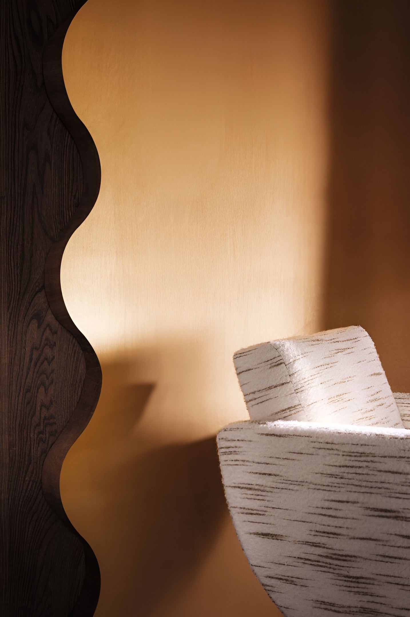 Vezelachtige fluwelen behang HESTIA - ACIER donkergrijs