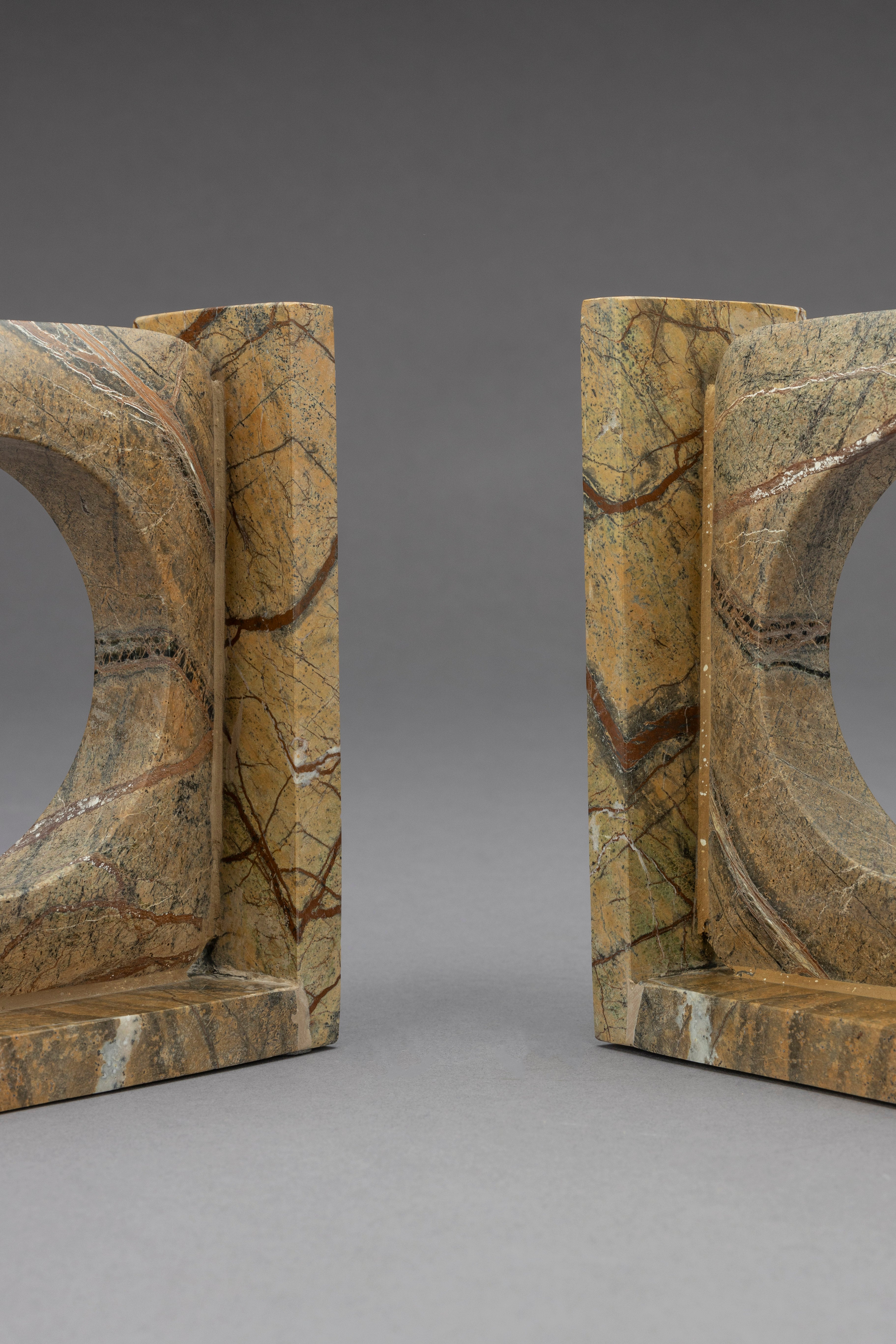 SATPURA Brown Marble Bookend Set