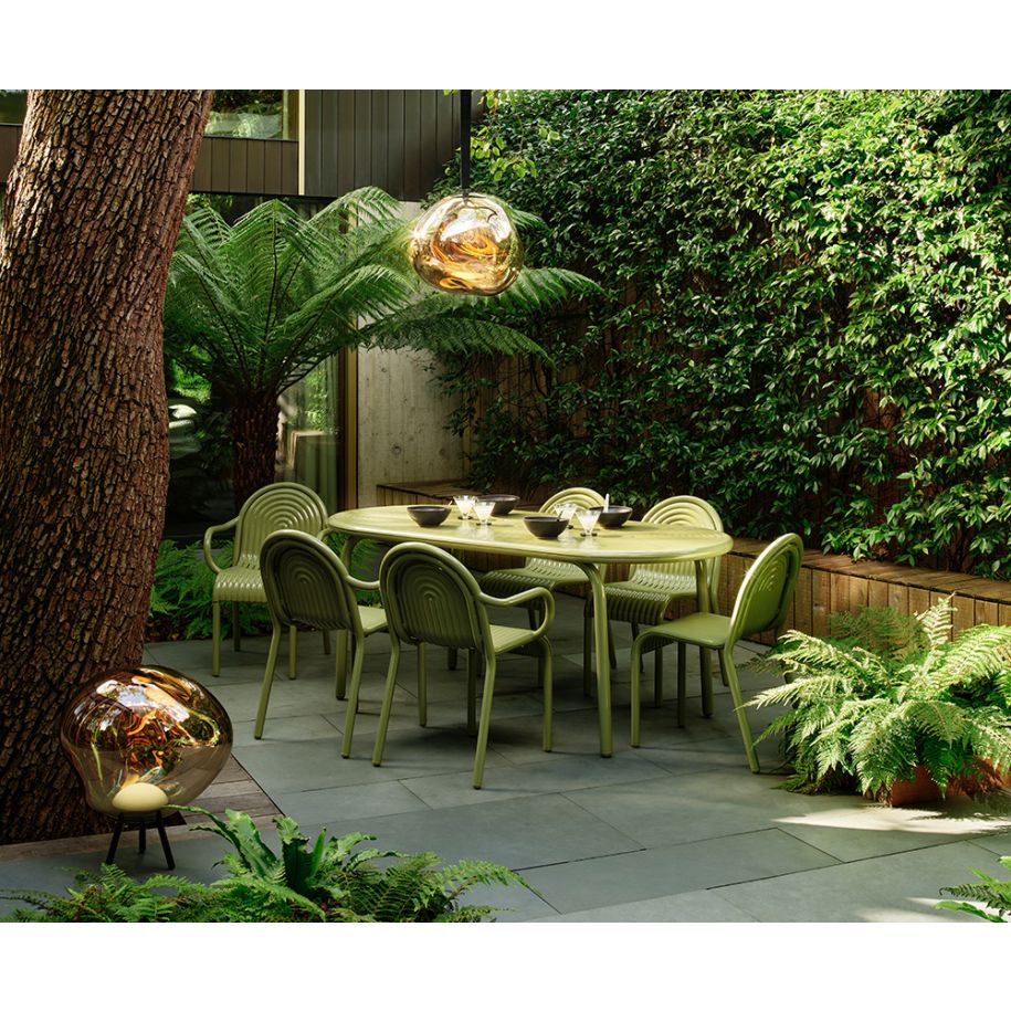 Draagbare lamp LARGE MELT koperkleurig