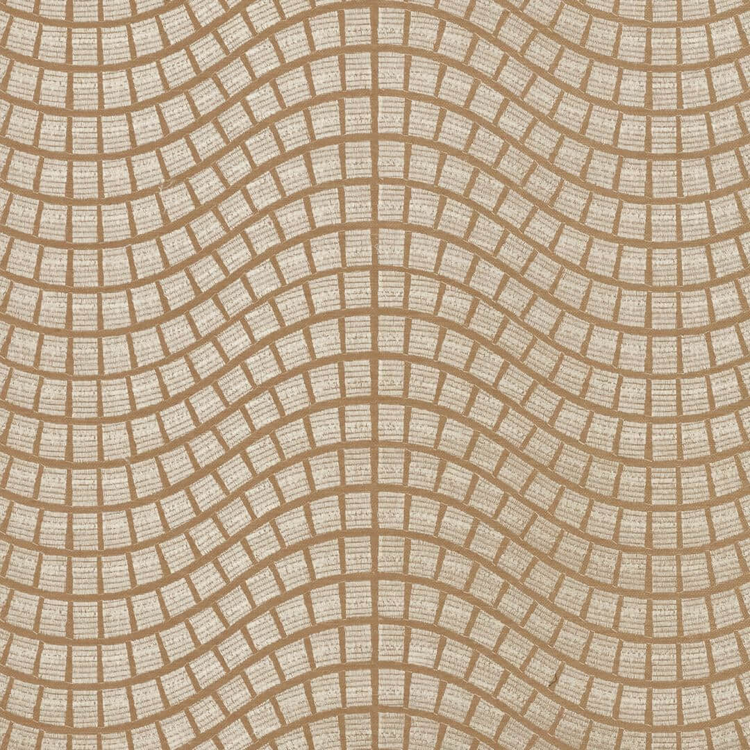 Geweven wandbekleding van plantaardige vezels met geometrisch patroon ONSEN - BEIGE NATUREL beige