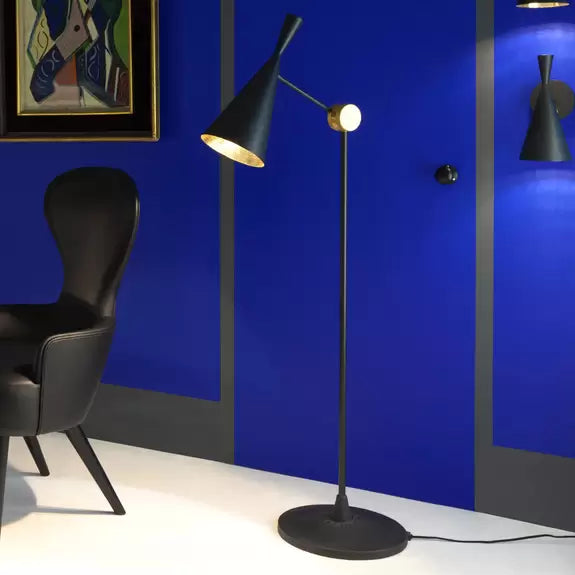 Vloerlamp BEAT zwart met koper