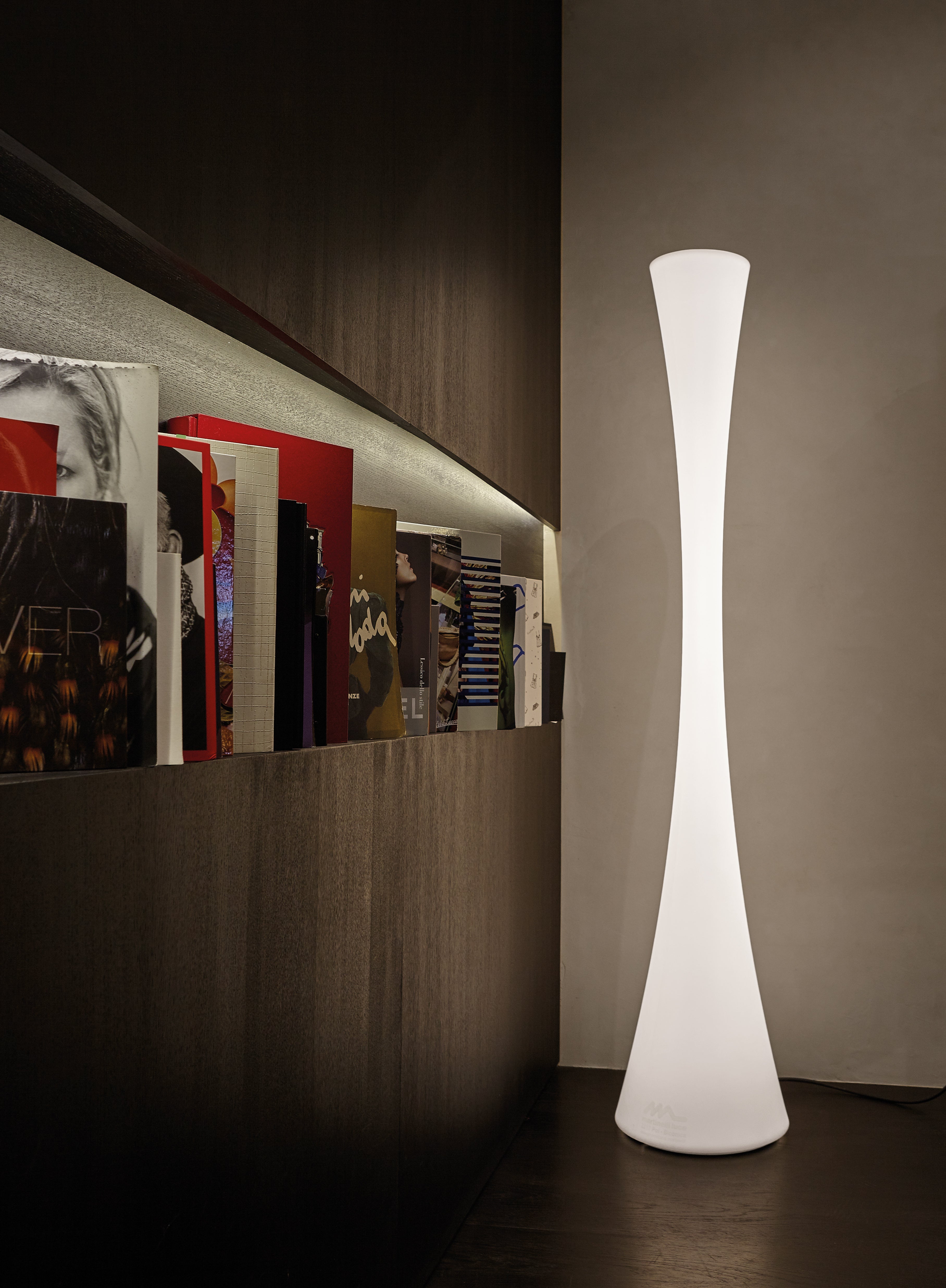 BICONICA Vloerlamp in glanzend wit
