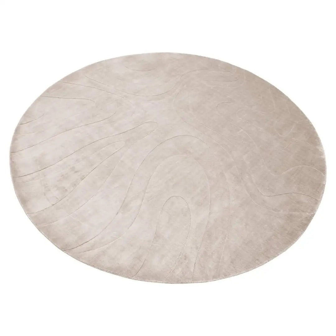 Ronde vloerkleed ADDISON beige
