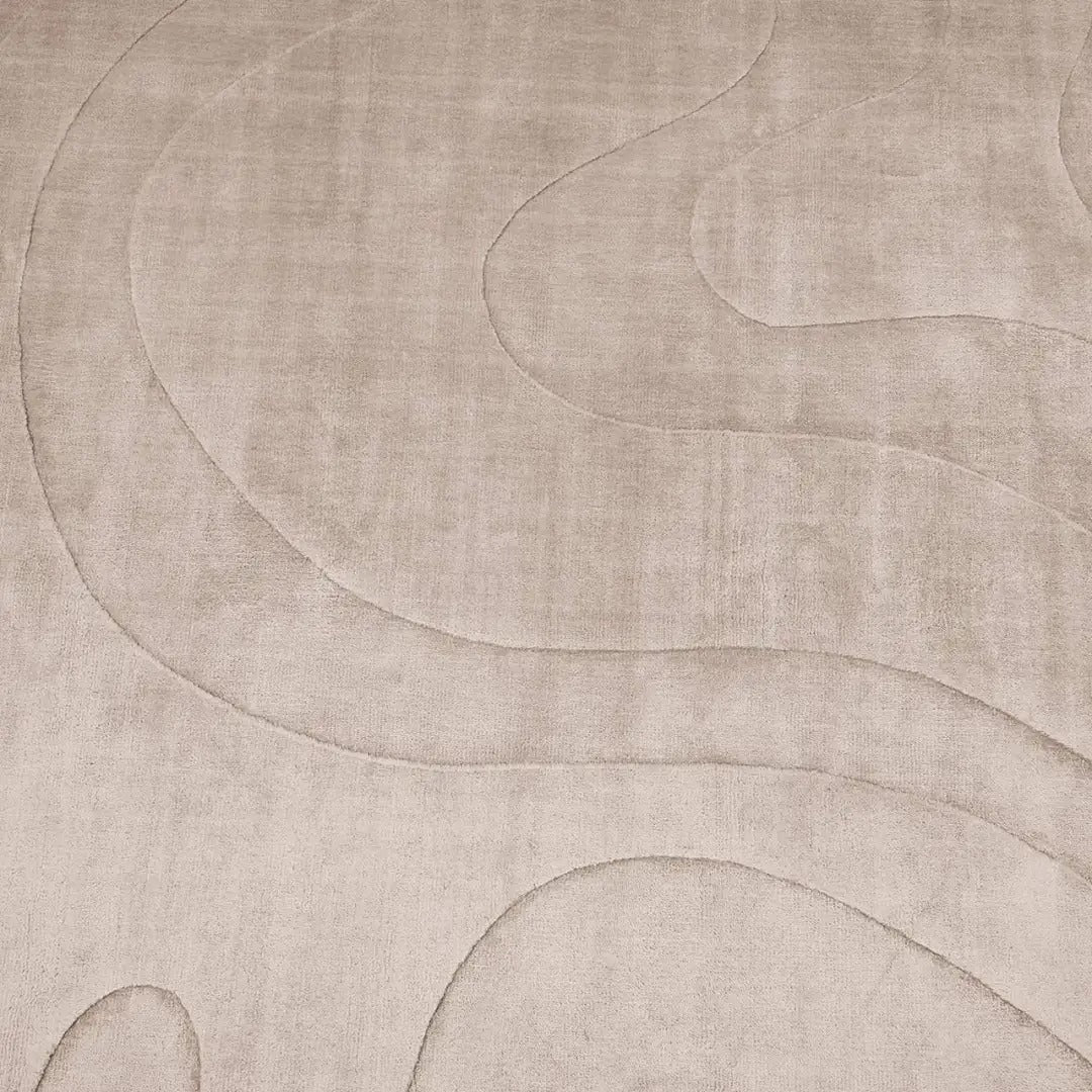 Ronde vloerkleed ADDISON beige