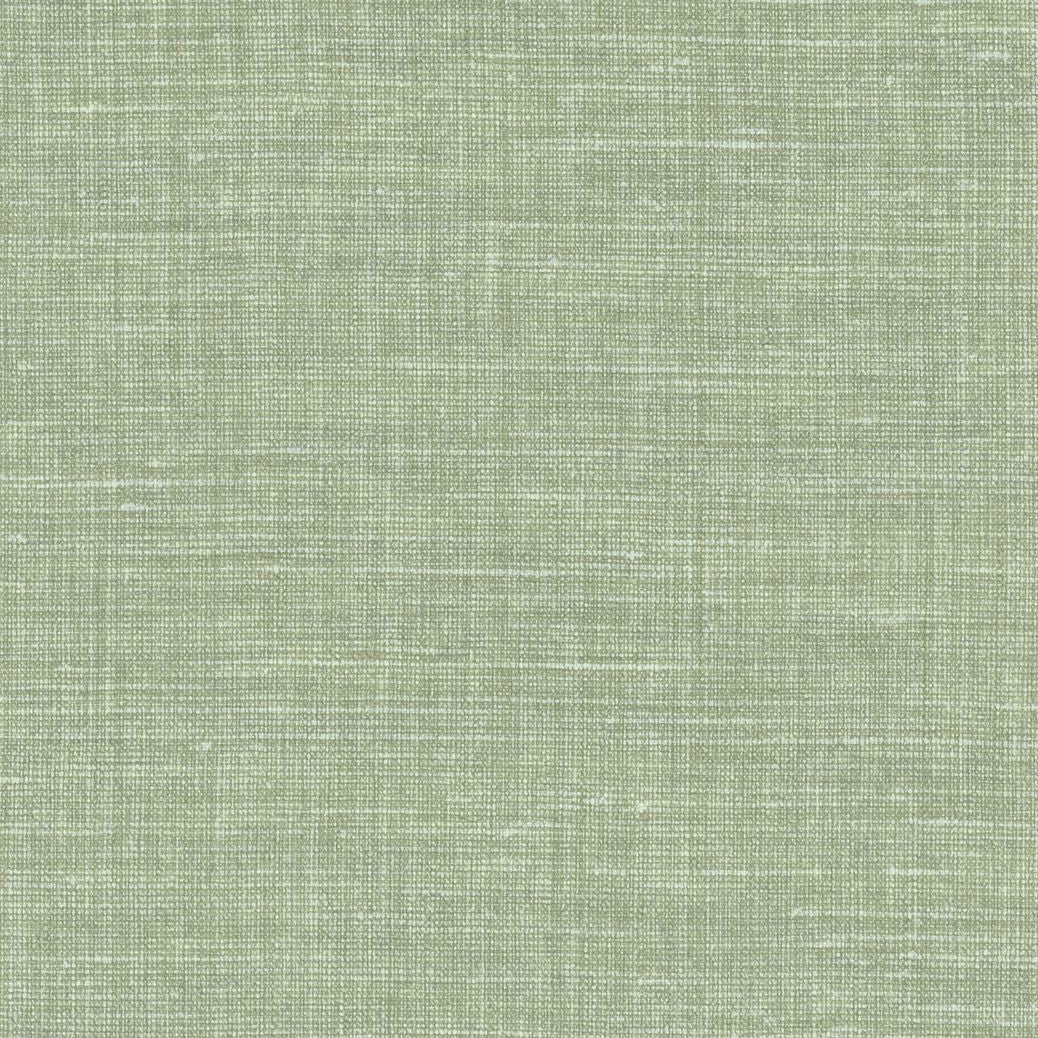 Structural wallpaper resembling canvas LINUM - AMANDE almond green