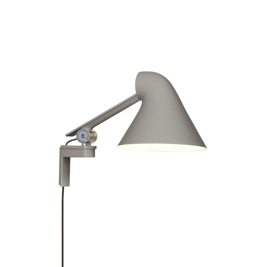 Verstelbare wandlamp met arm NJP grijs