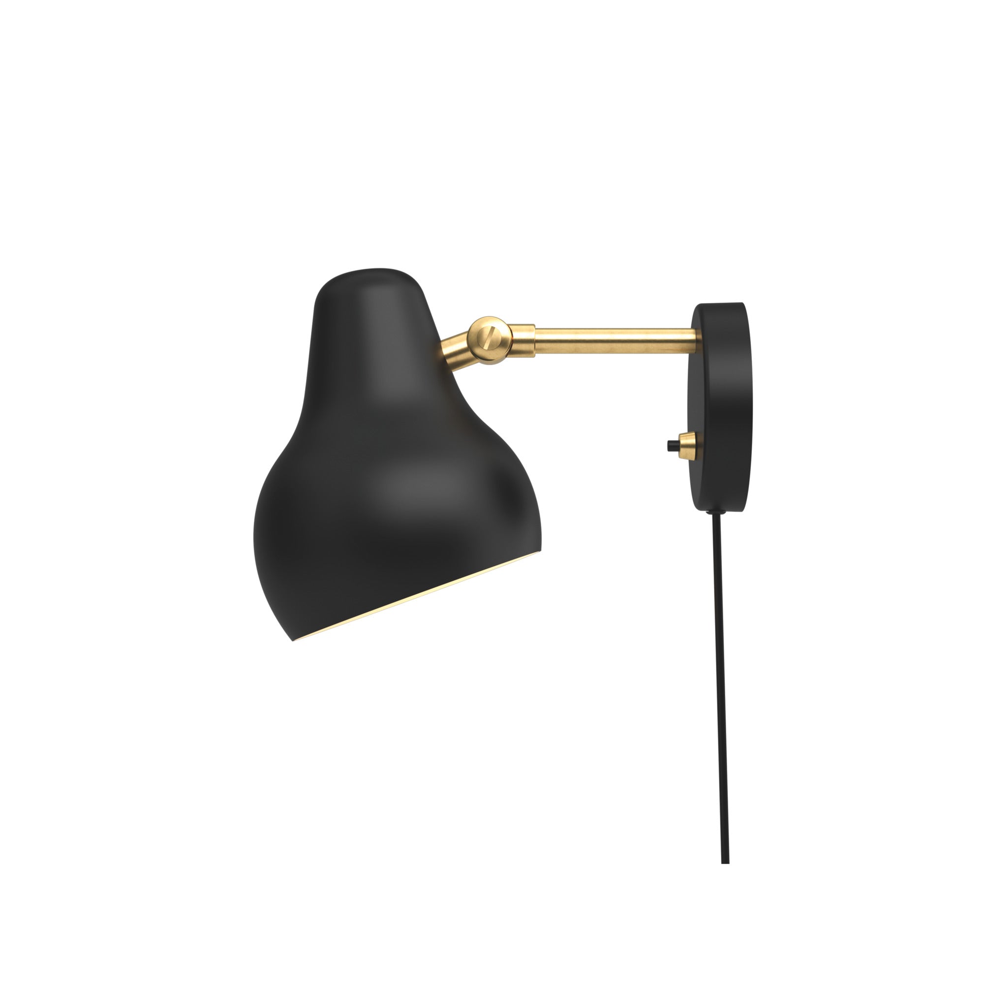 Wandlamp VL 38 zwart met gouden afwerking