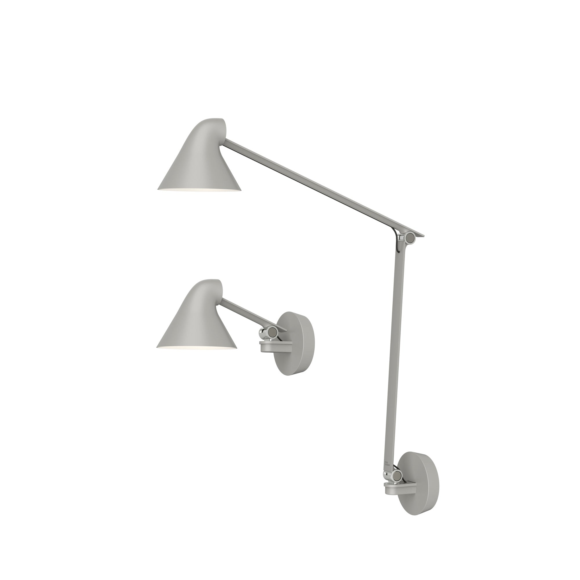 Verstelbare wandlamp met arm NJP grijs