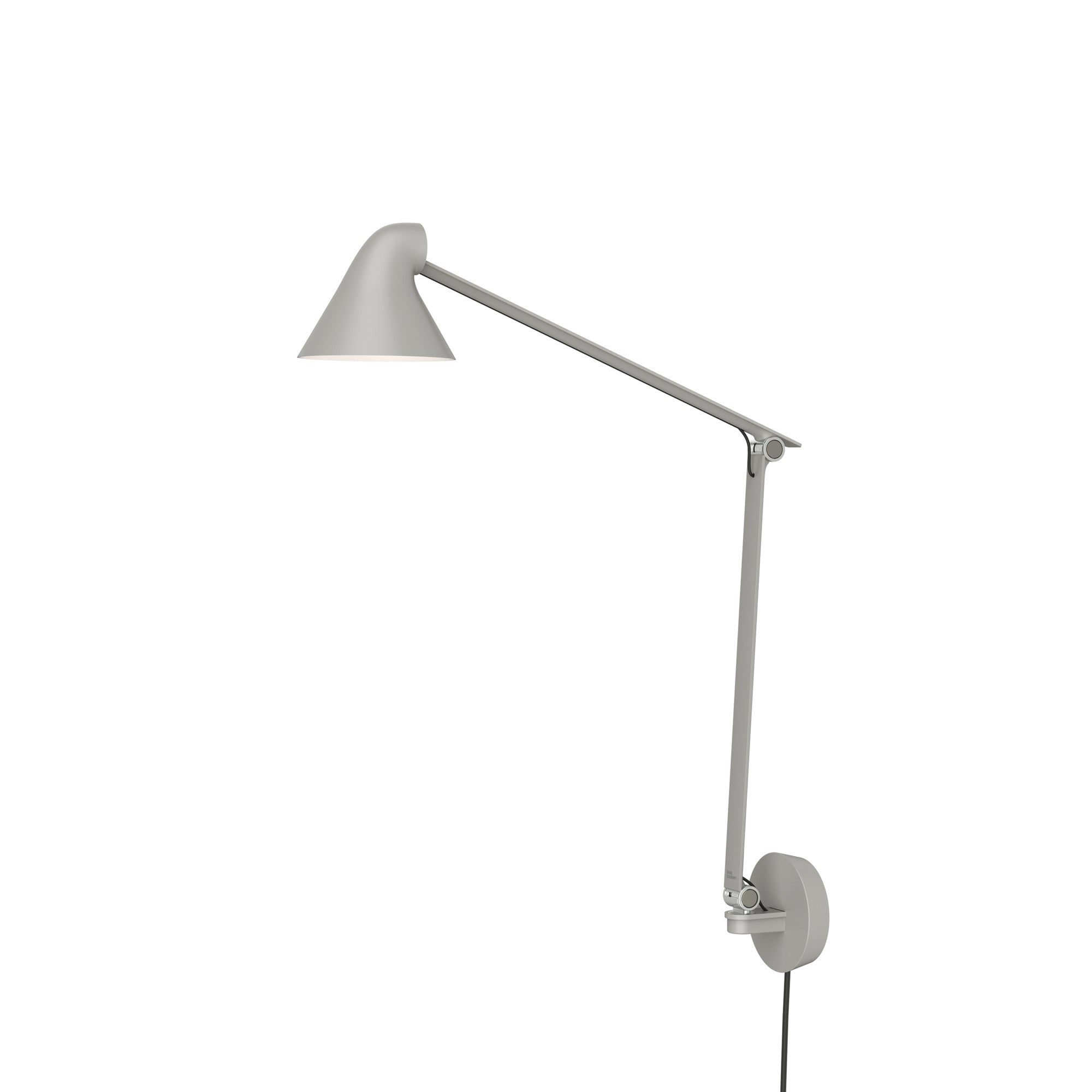 Verstelbare wandlamp met arm NJP grijs