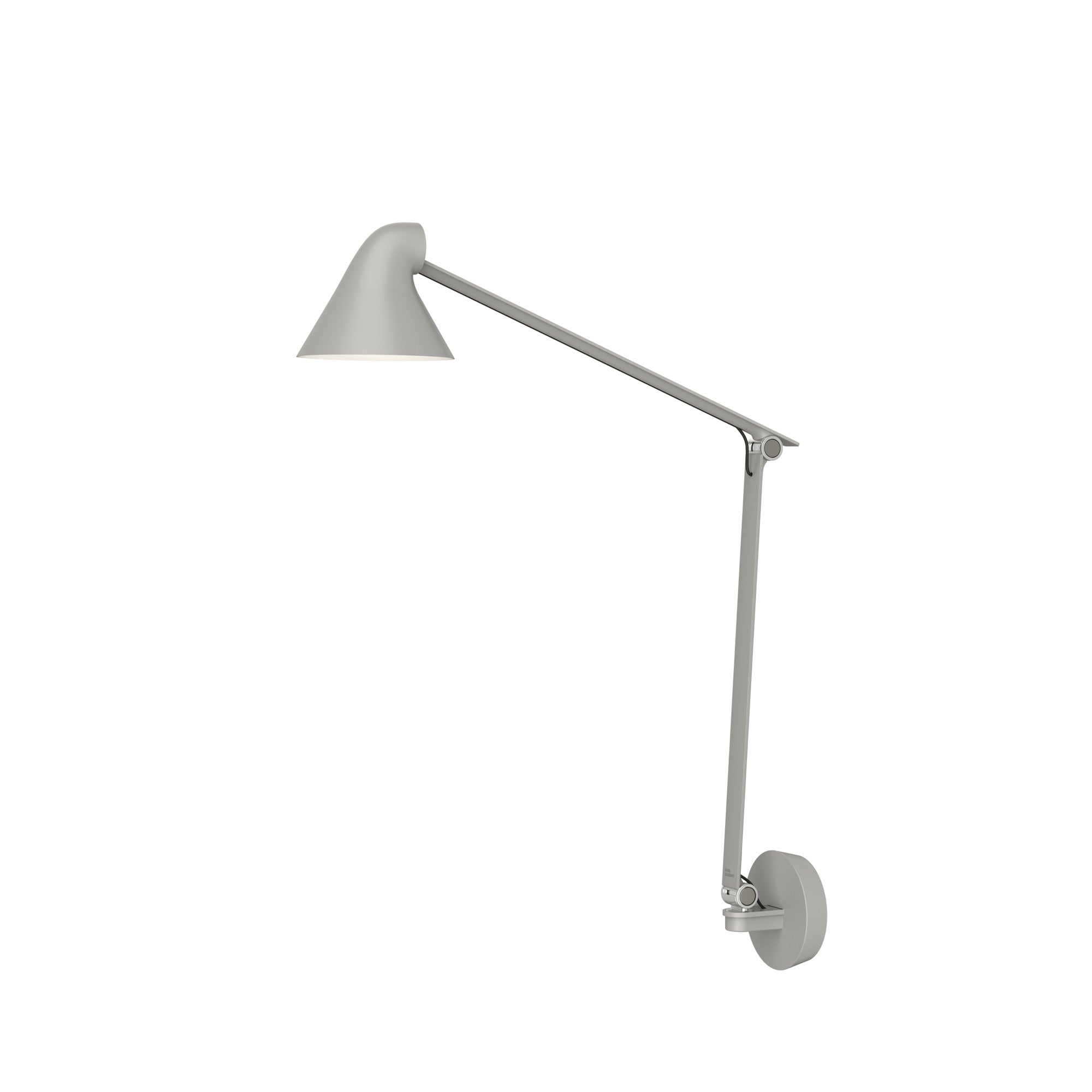 Verstelbare wandlamp met arm NJP grijs