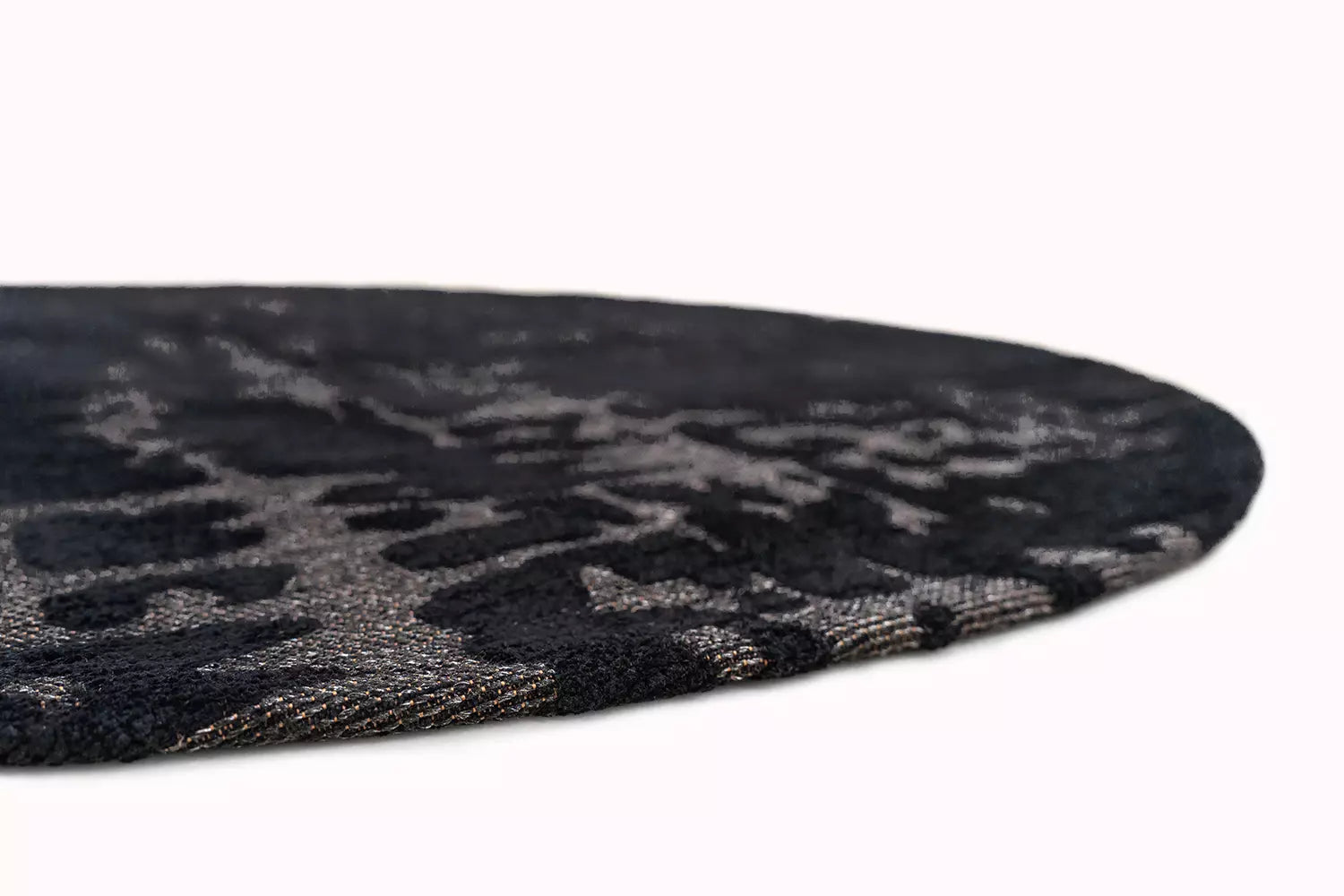 BAOBAB BLACK WATER Oval Rug Black