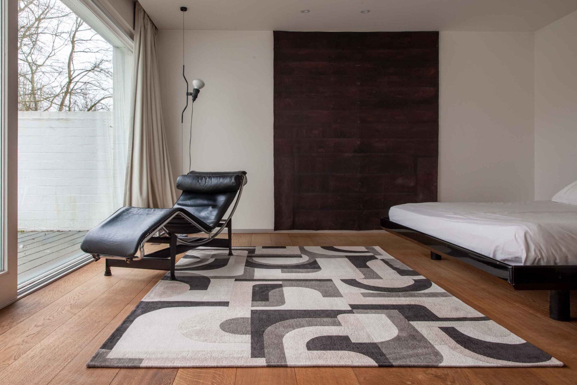 Vloerkleed MODULE SAXON BEIGE grijs-zwart