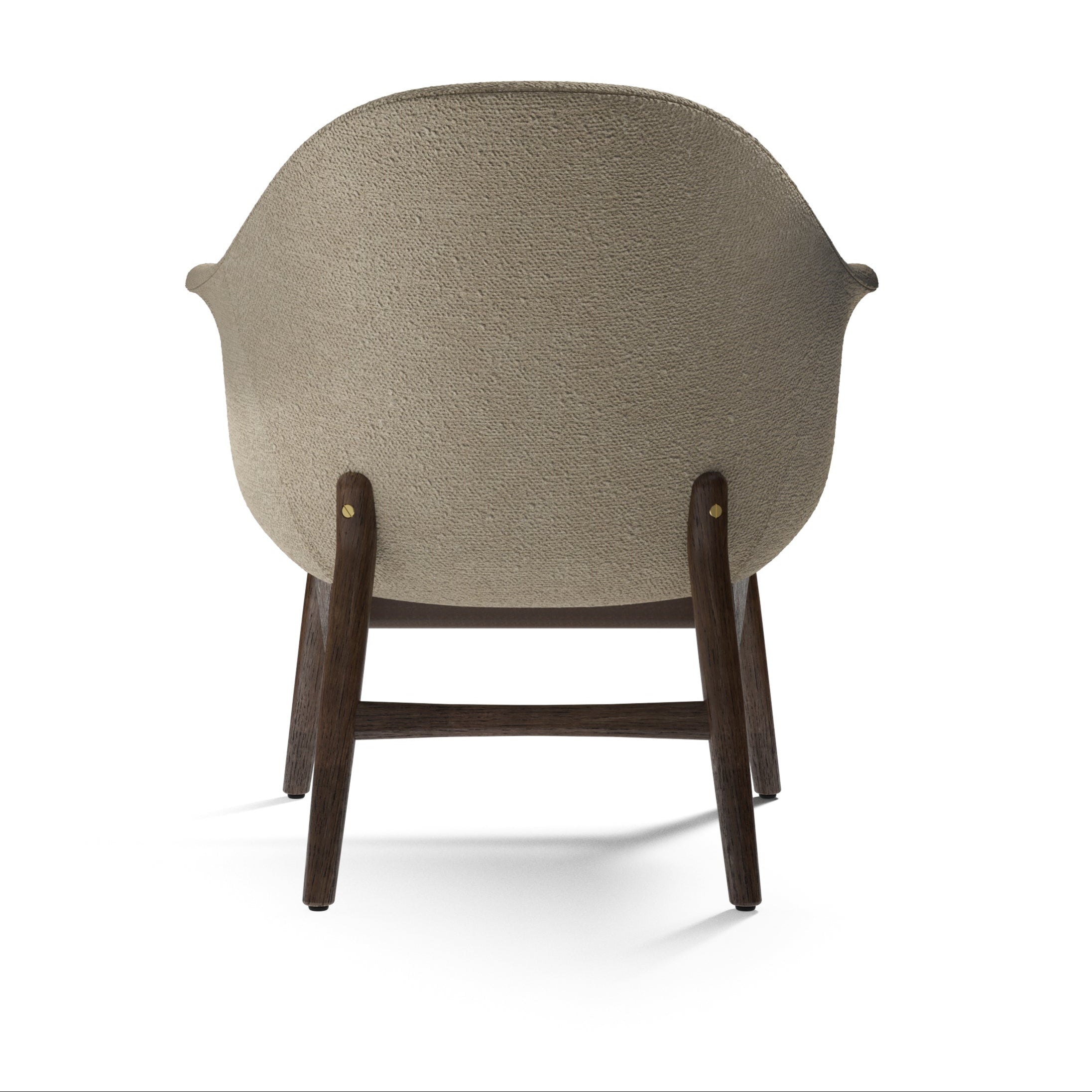 Beige HARBOUR fauteuil met een donkere eiken basis