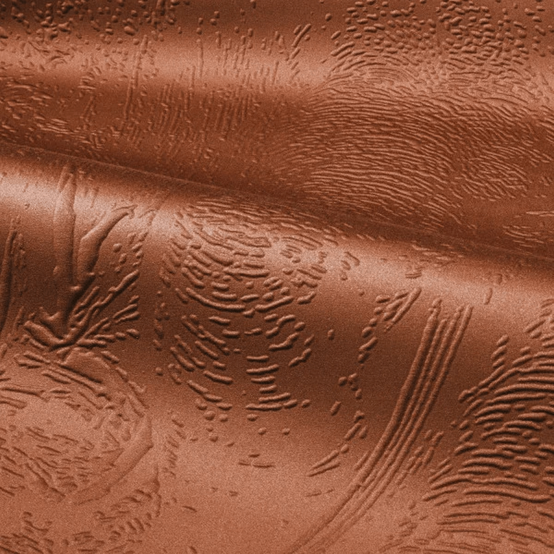 Muurschildering textielstructuur 3D met dierenmotief MAXIMUS - TERRACOTTA terakota