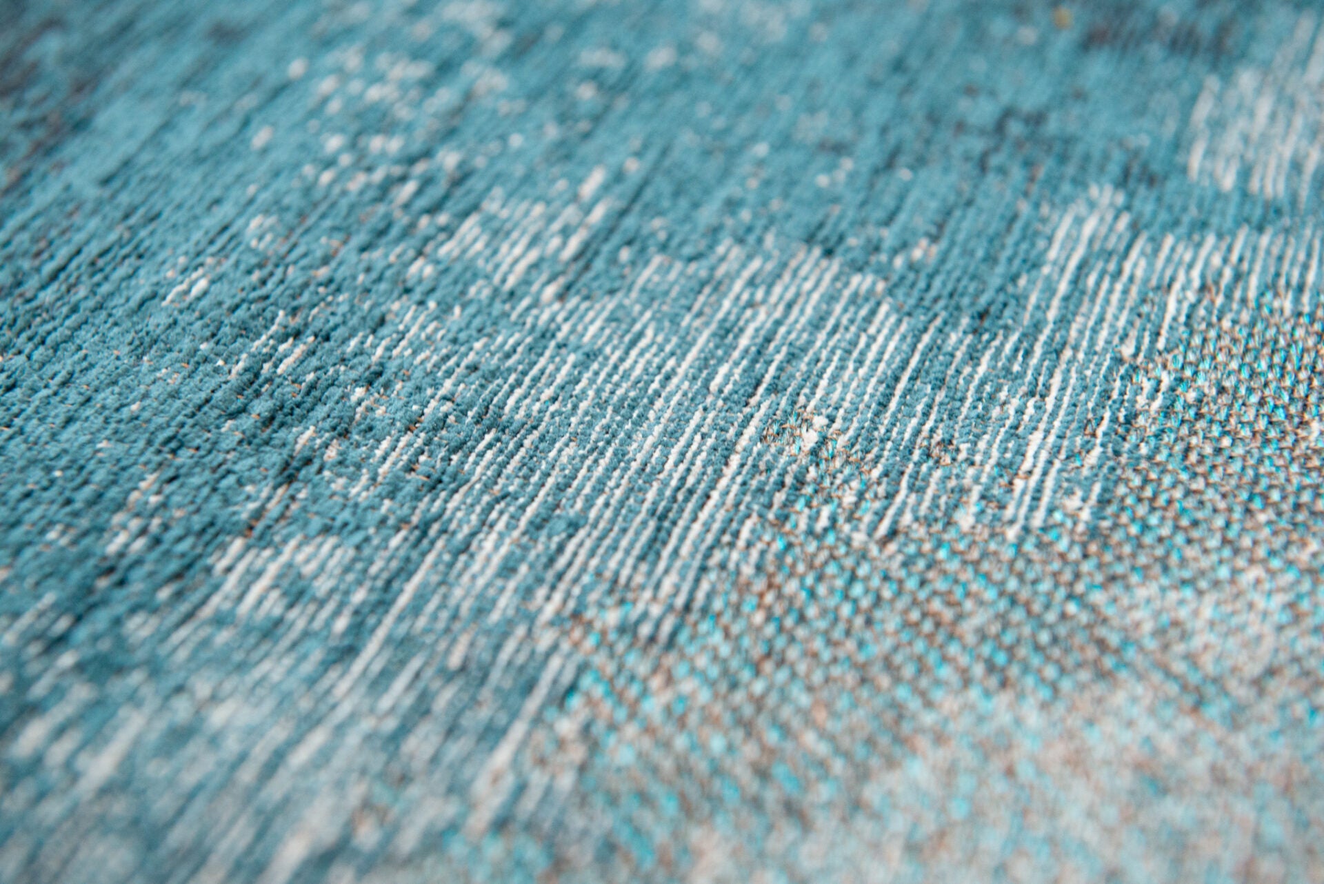 Round rug lagoon inkjet blue