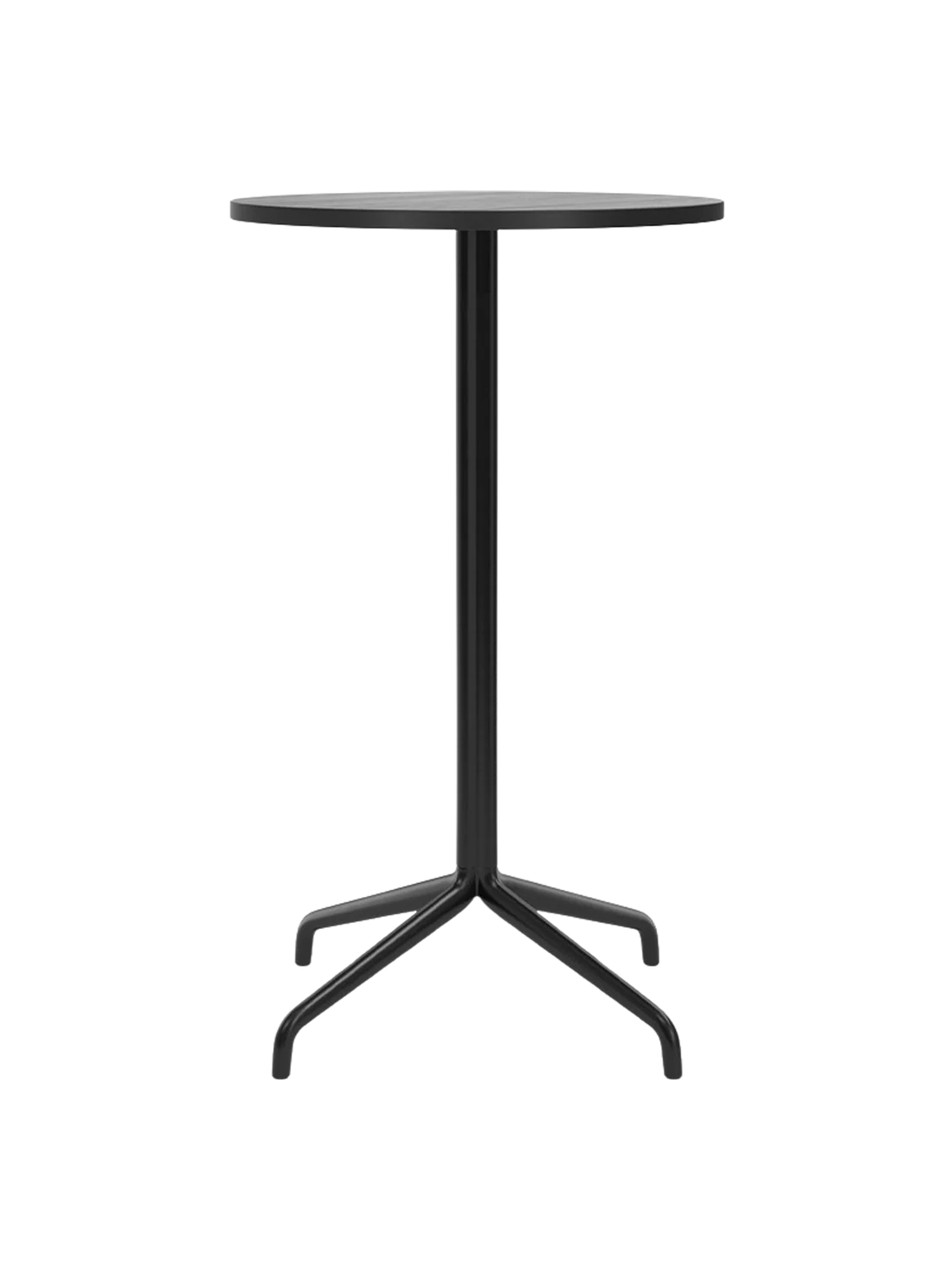 Ronde bar tafel HARBOUR zwart eikenfineer